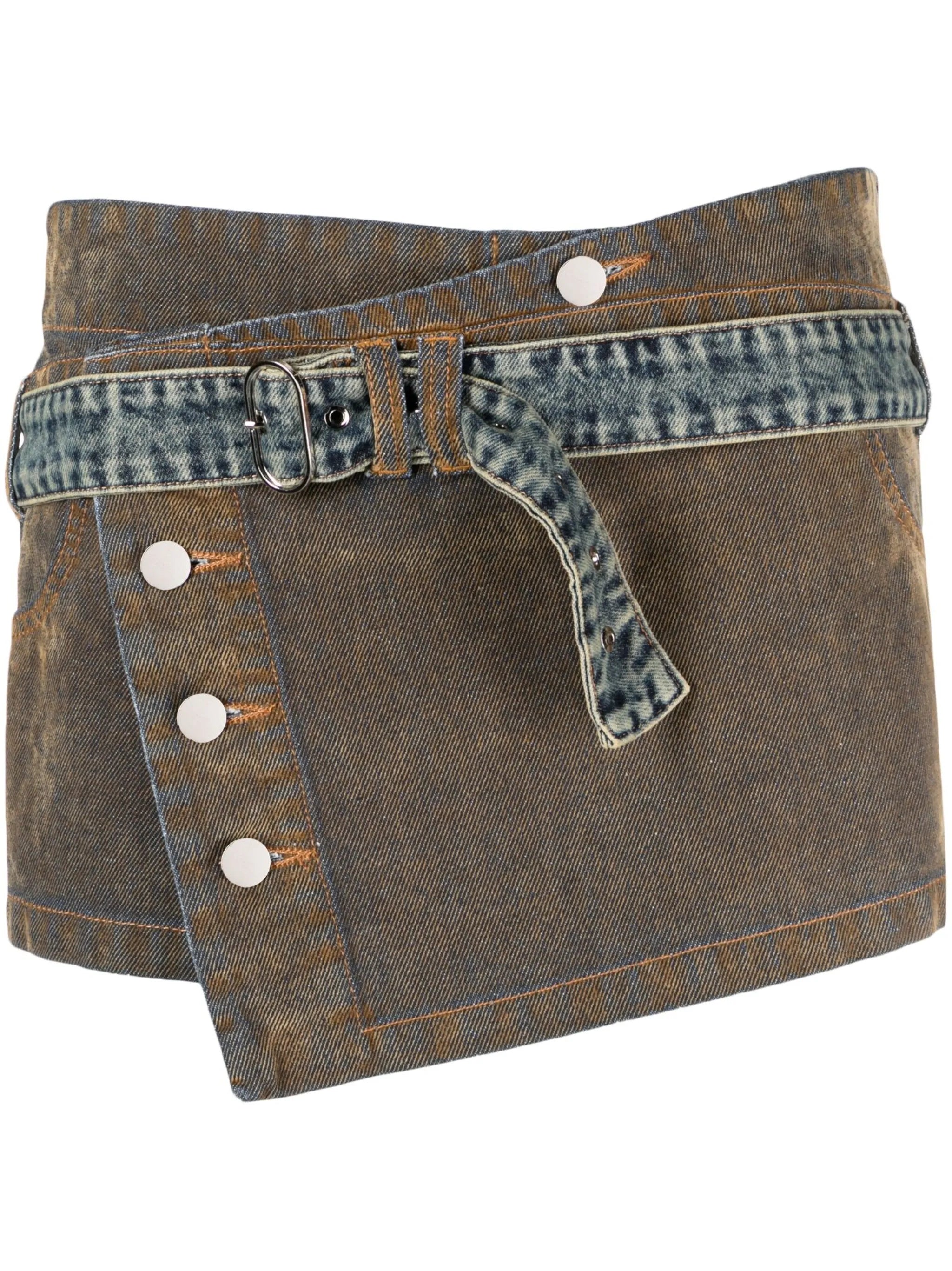 denim wrap skirt