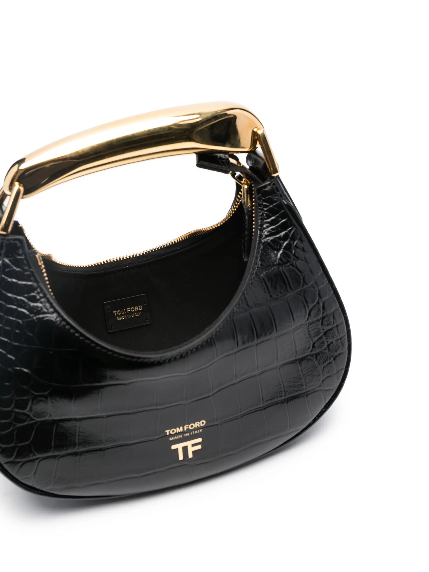 Bianca crocodile-embossed tote bag