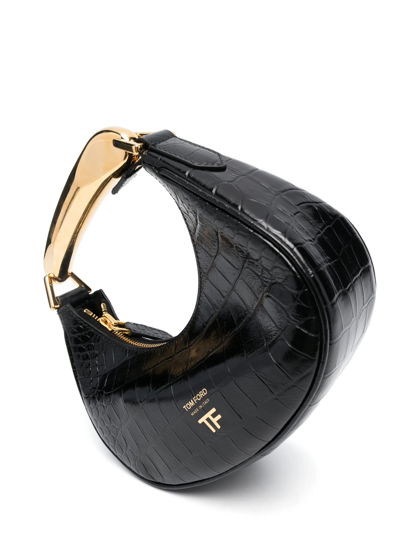 Bianca crocodile-embossed tote bag