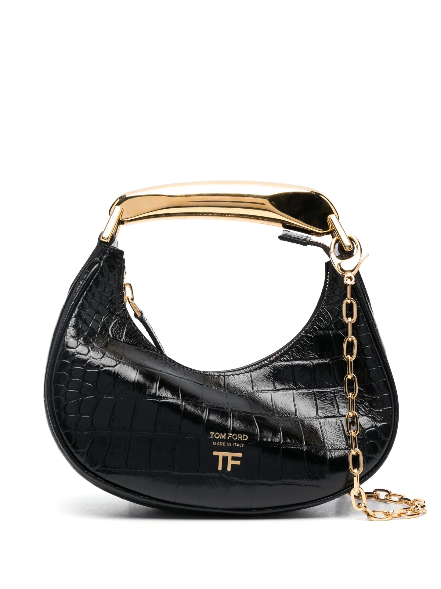 Bianca crocodile-embossed tote bag
