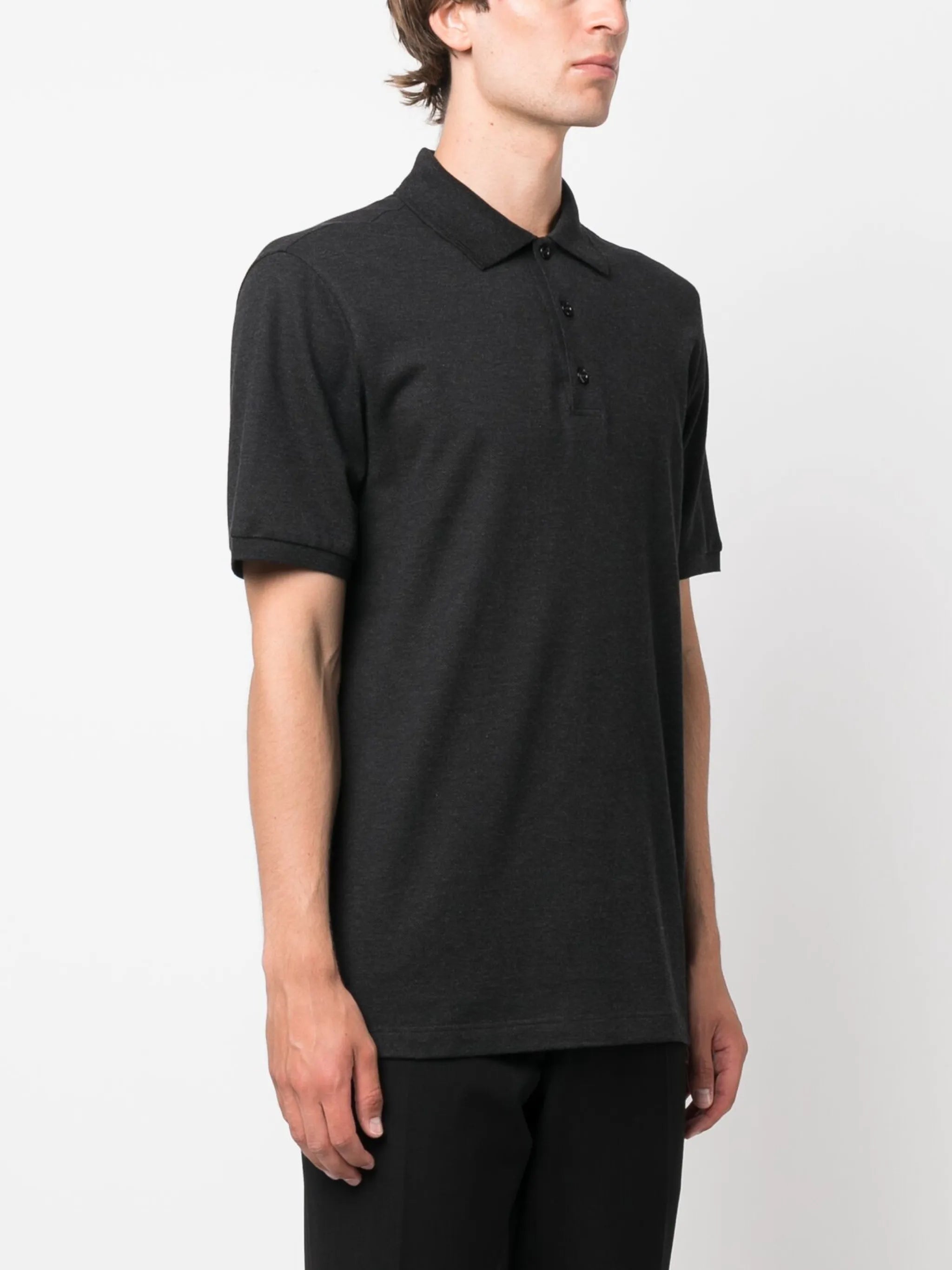 short-sleeve cotton polo shirt