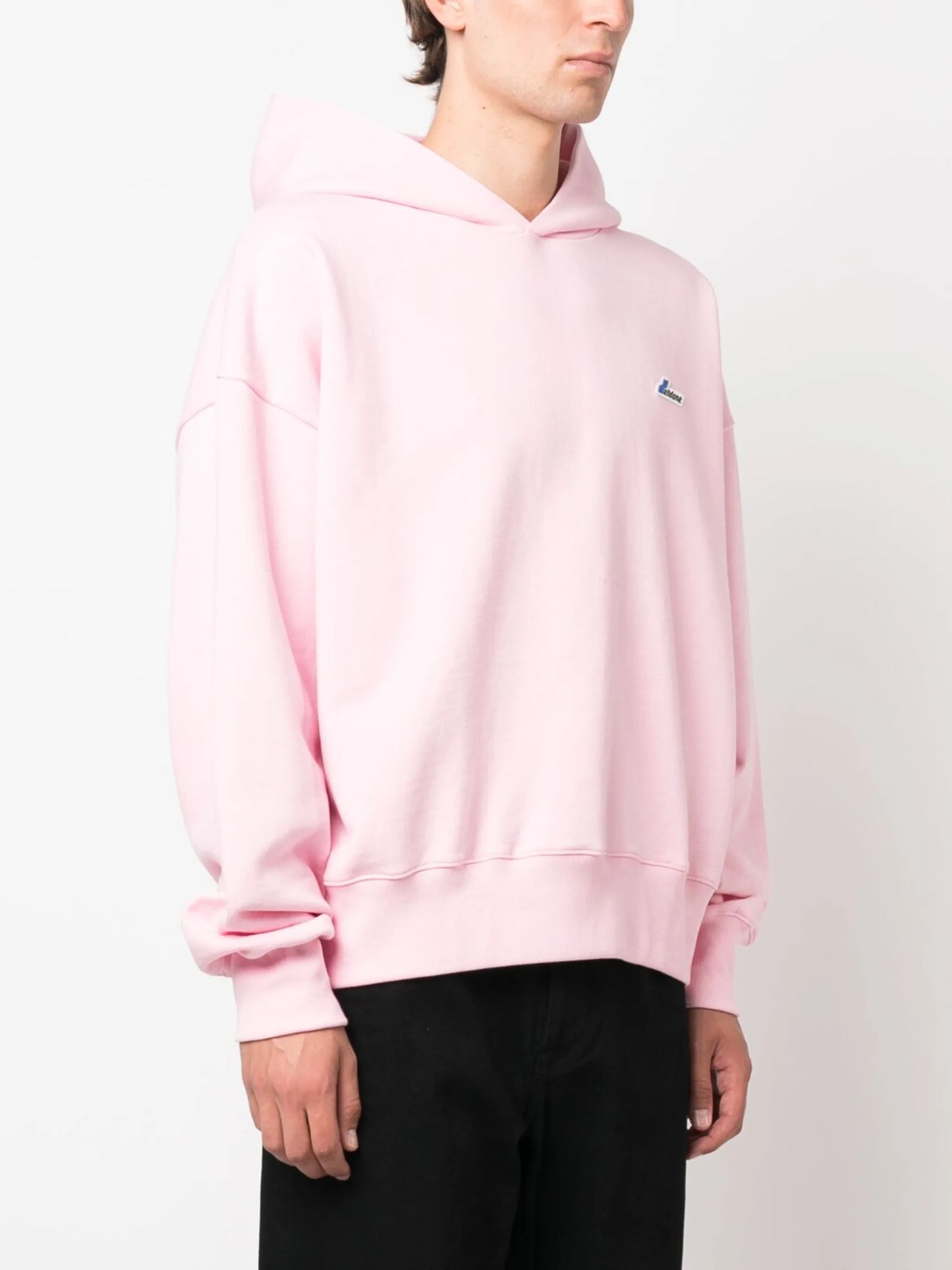 logo-patch cotton hoodie