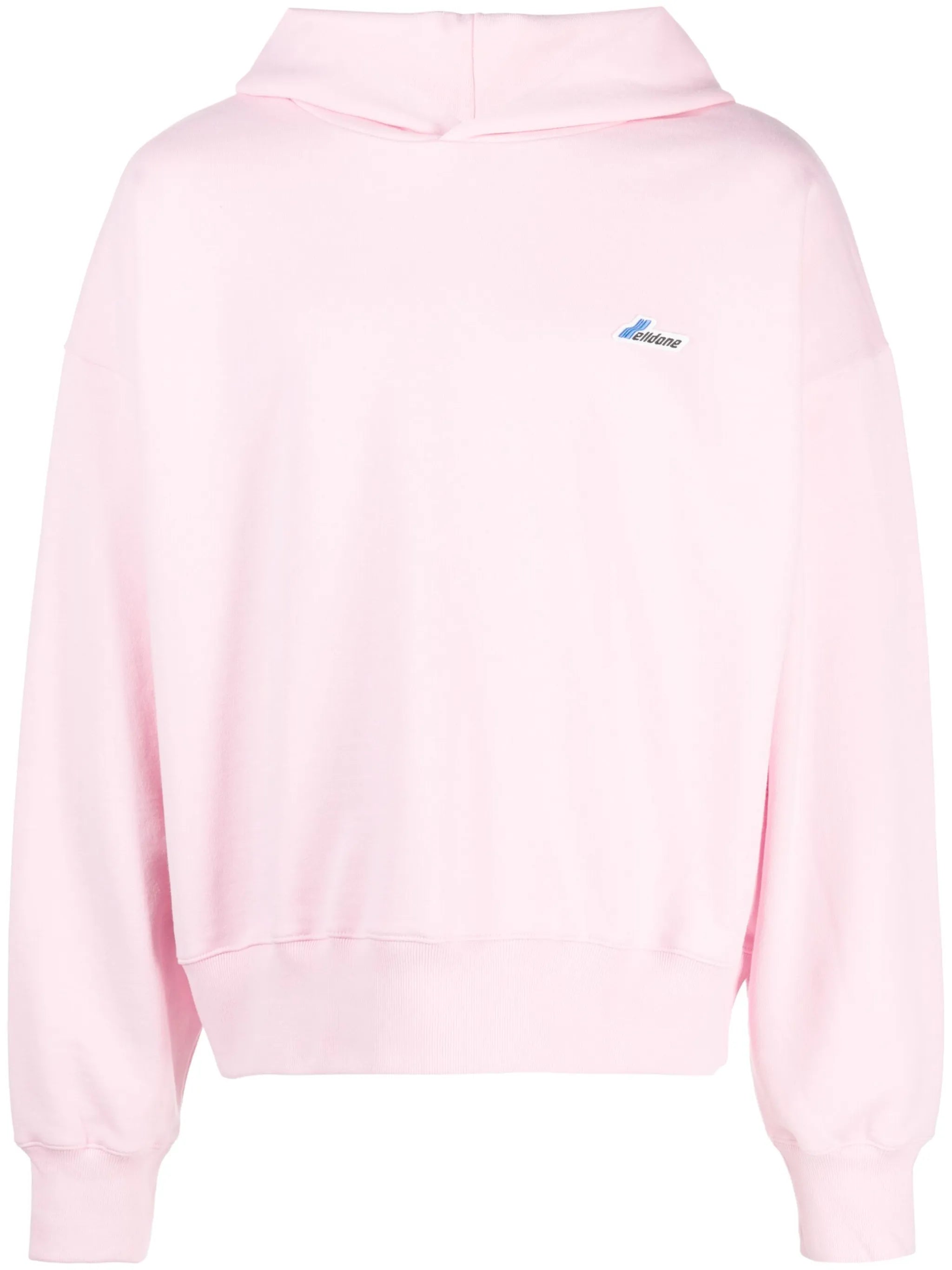logo-patch cotton hoodie