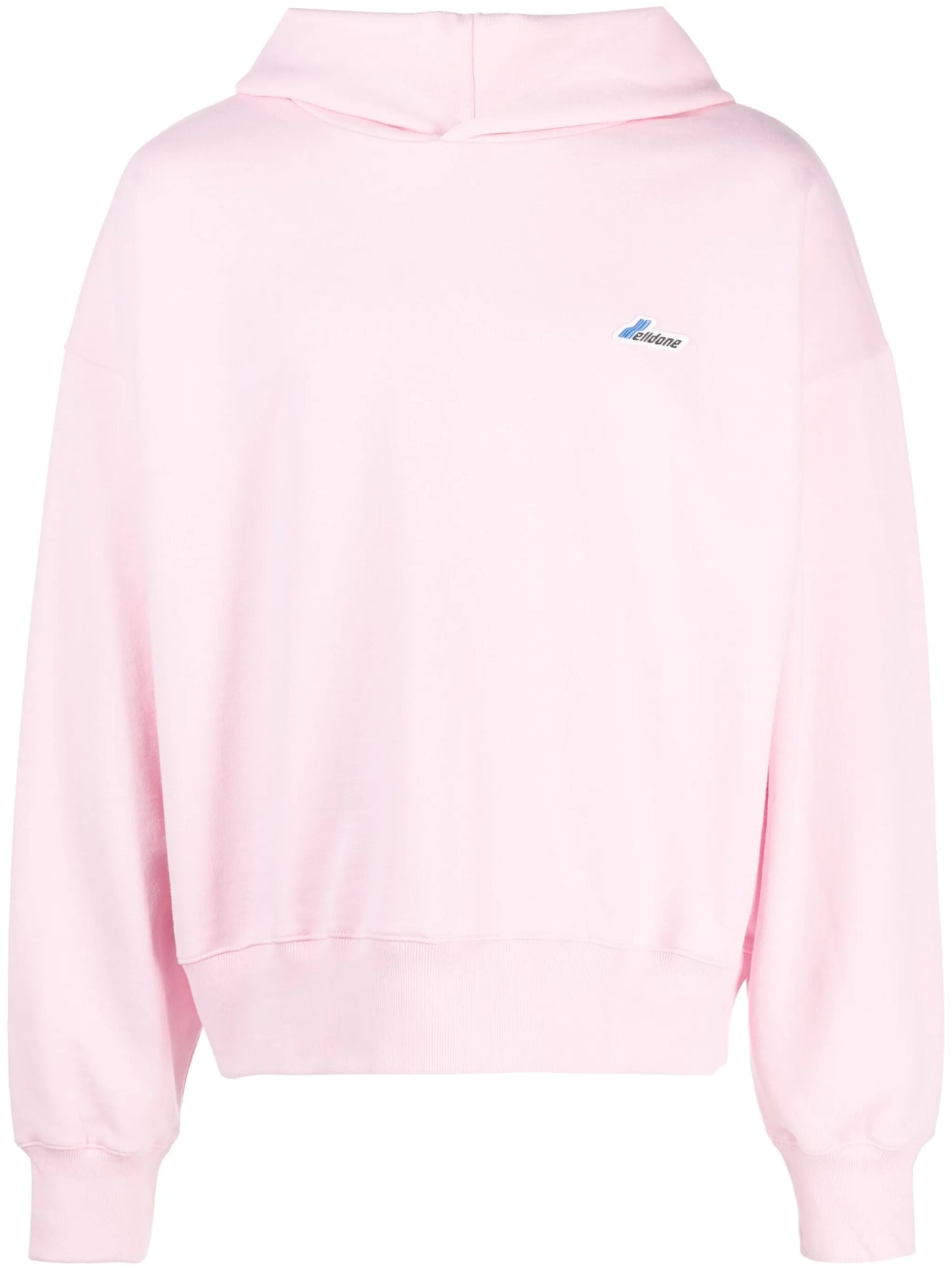 logo-patch cotton hoodie