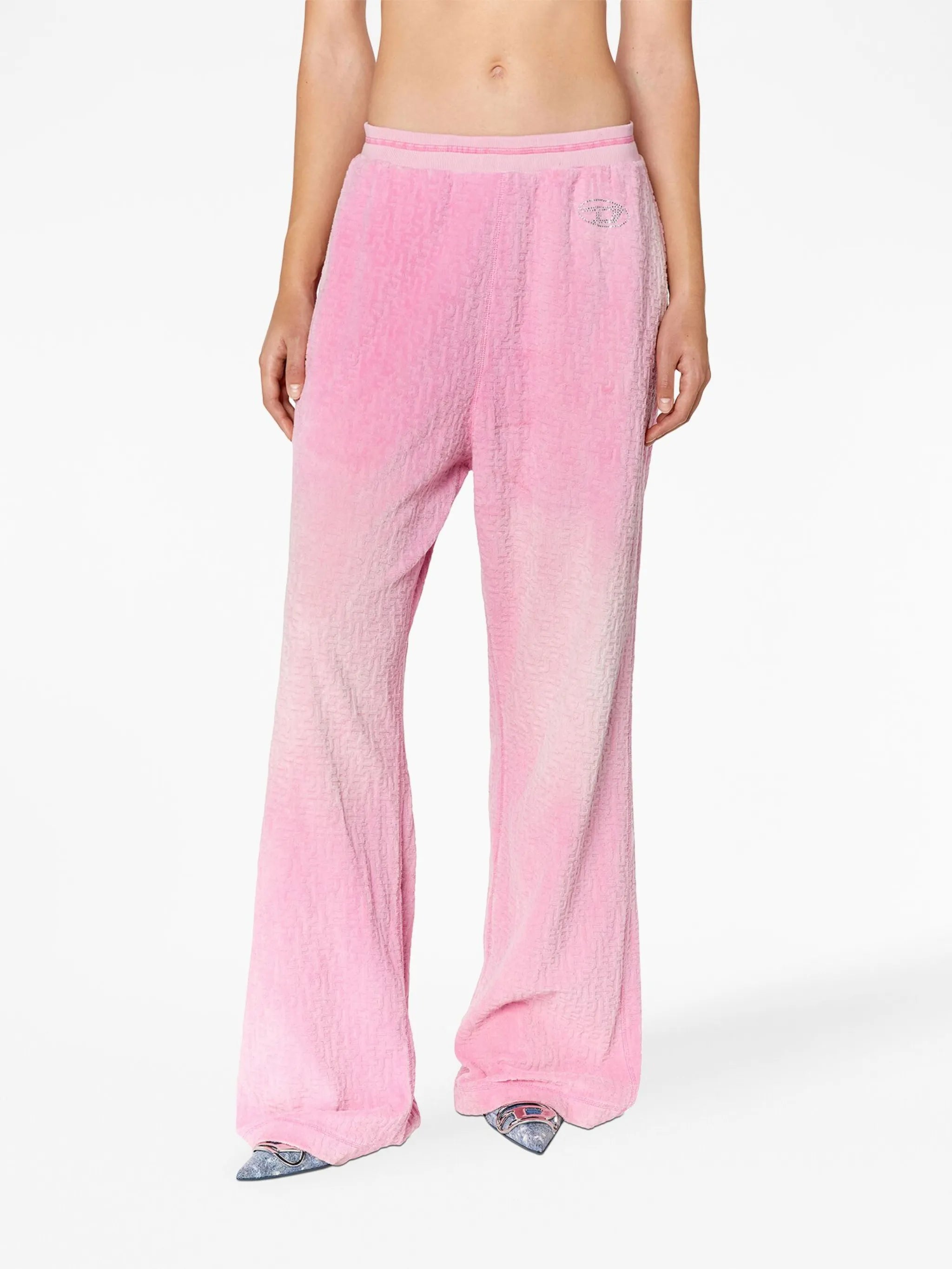 P-Muse textured monogram palazzo pants