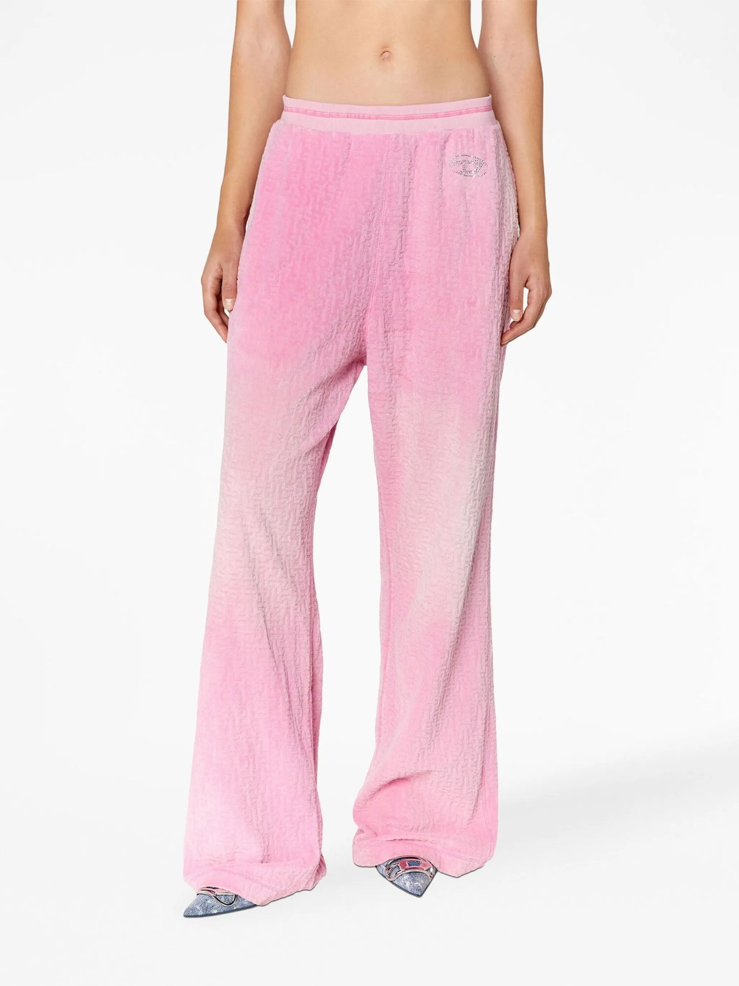 P-Muse textured monogram palazzo pants