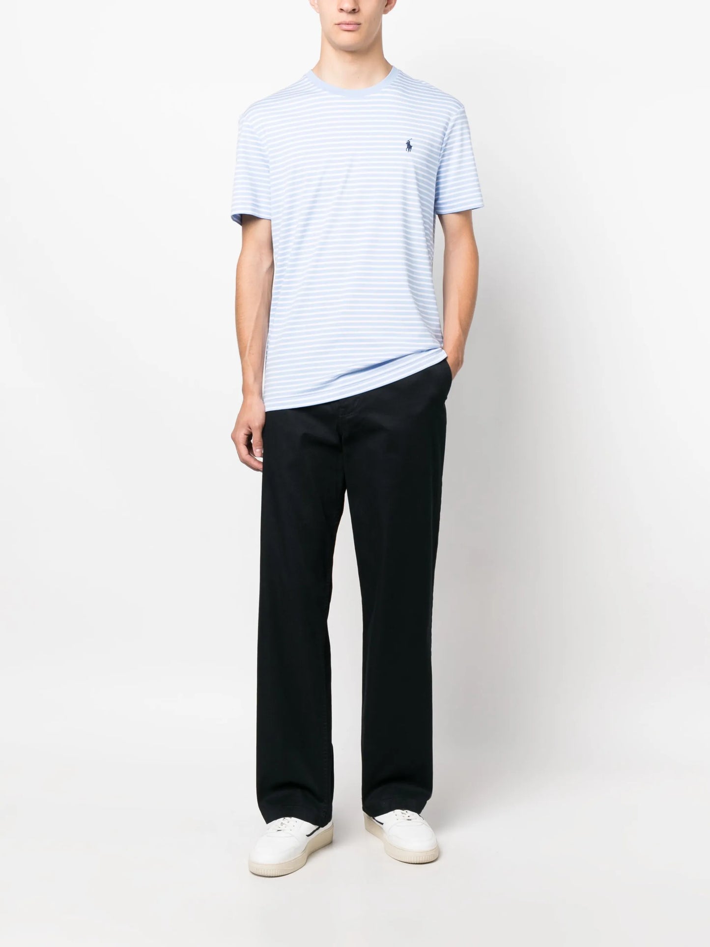 embroidered-pony cotton T-shirt
