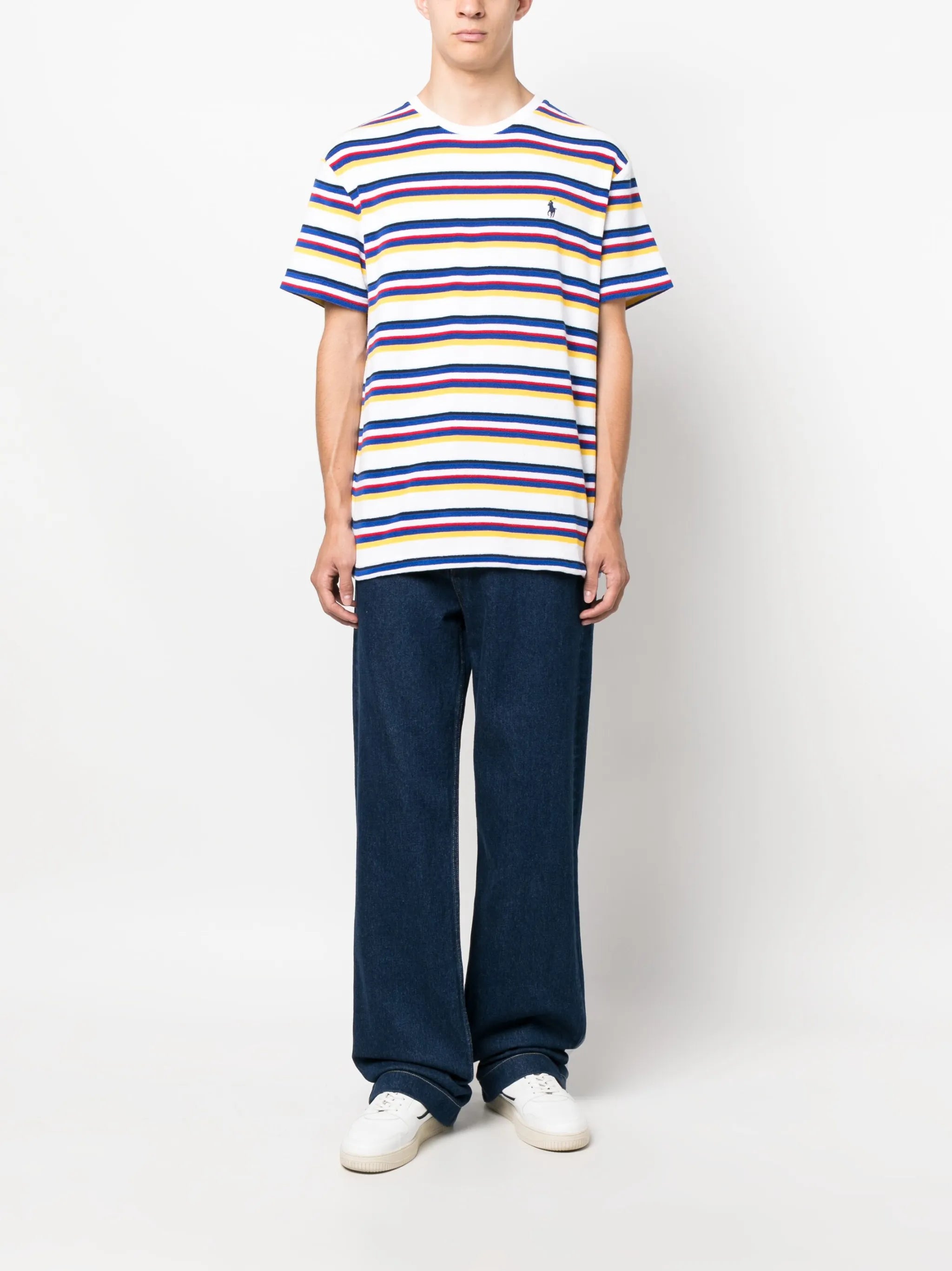striped terry-cloth T-shirt