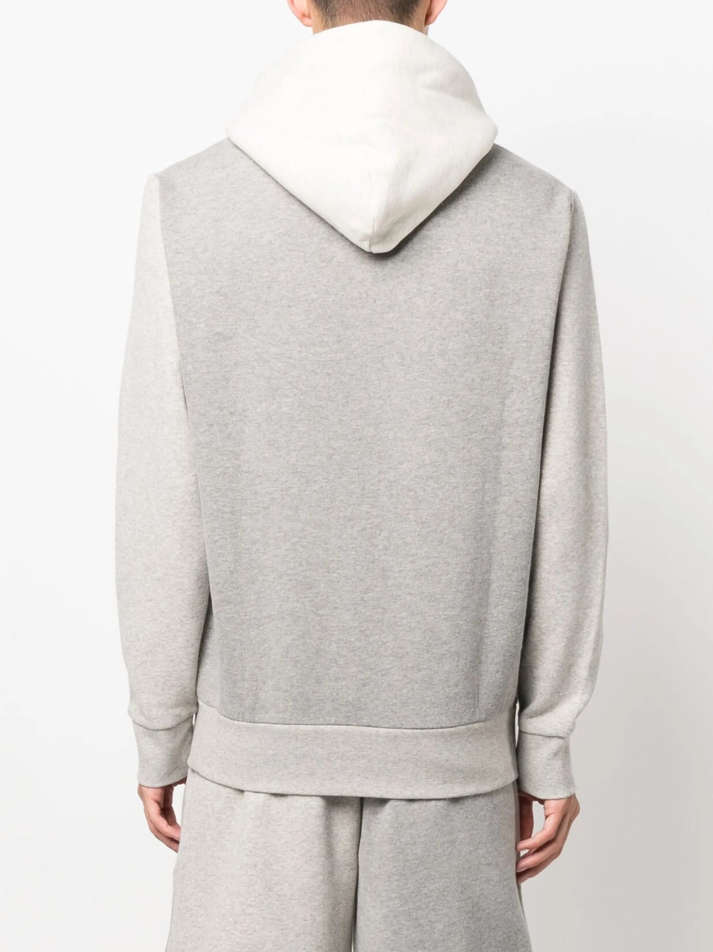 embroidered-pony cotton hoodie