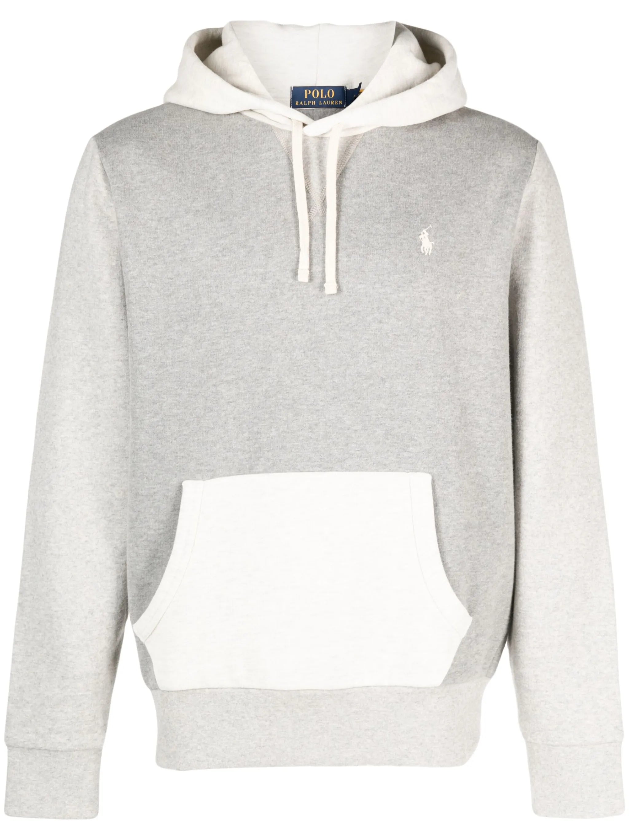 embroidered-pony cotton hoodie