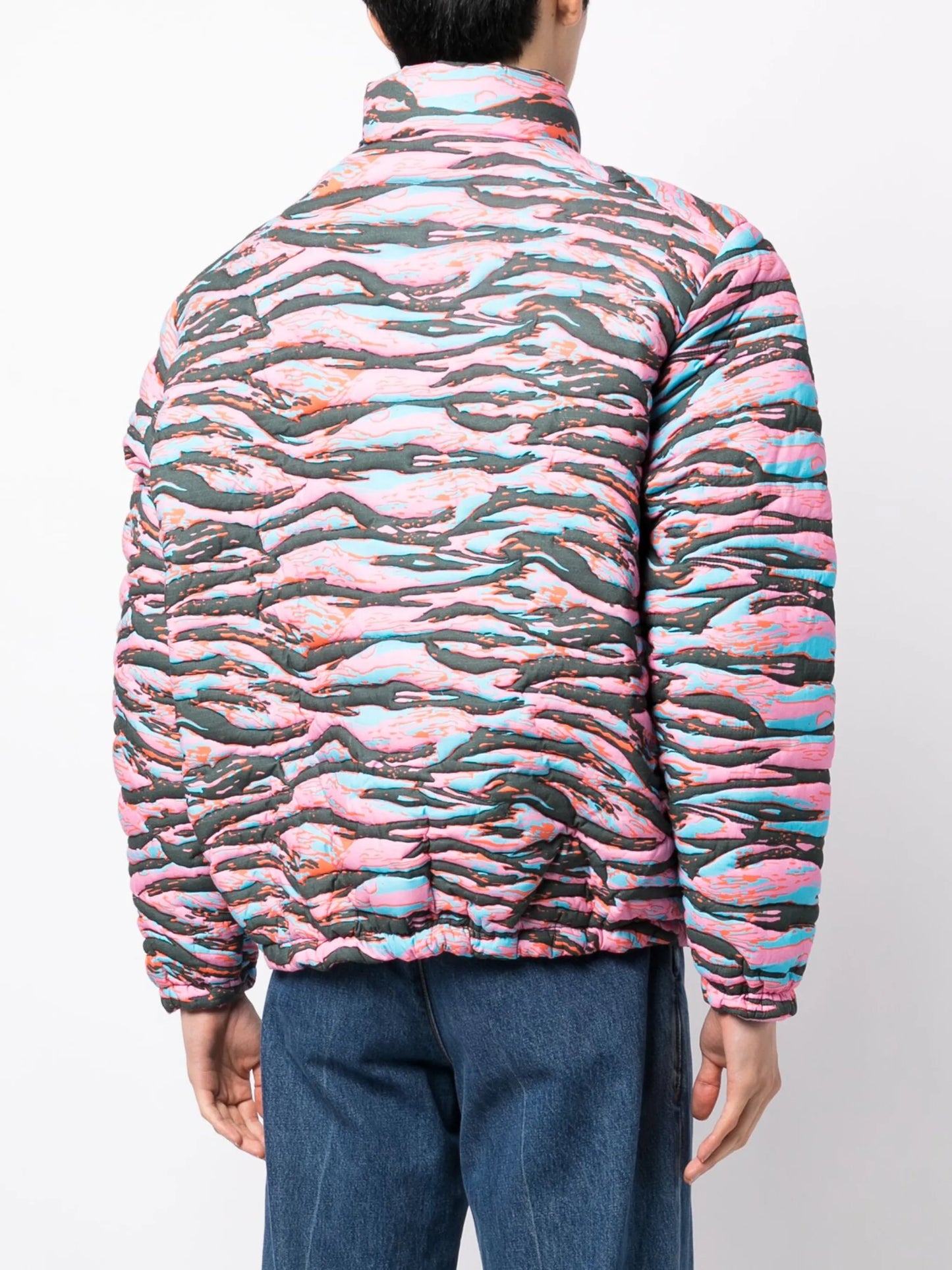 camouflage jacquard padded jacket