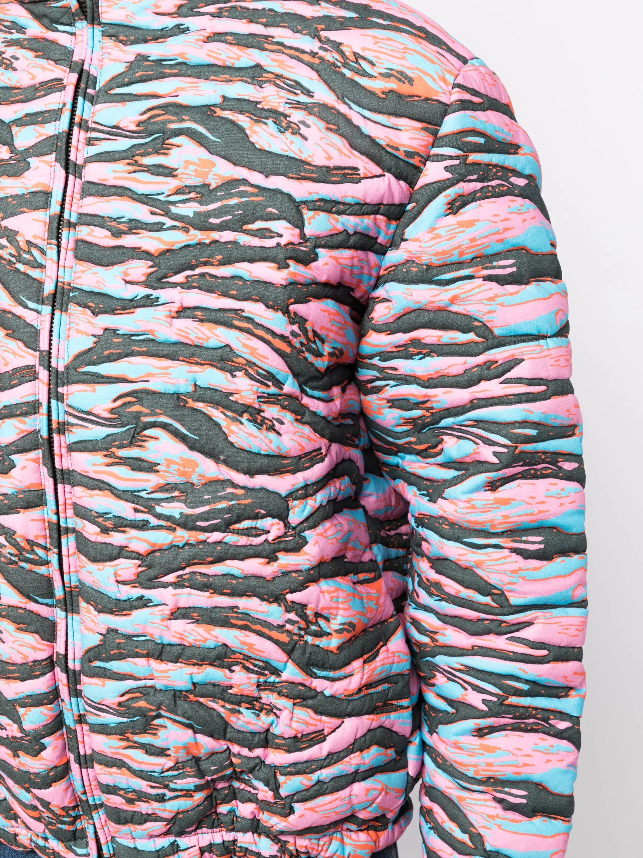 camouflage jacquard padded jacket