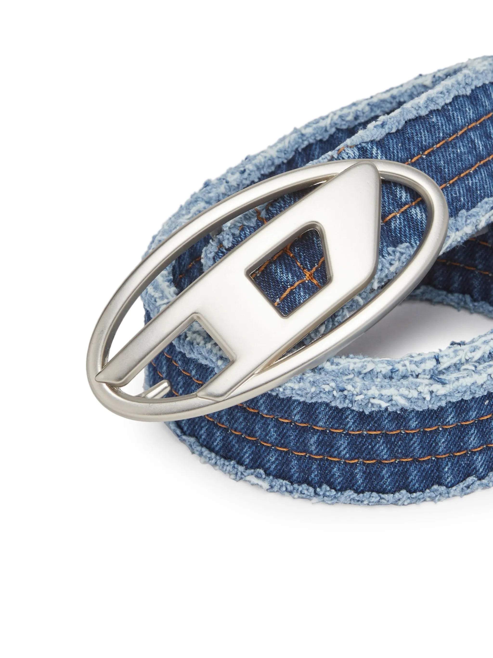 1DR logo-buckle denim belt