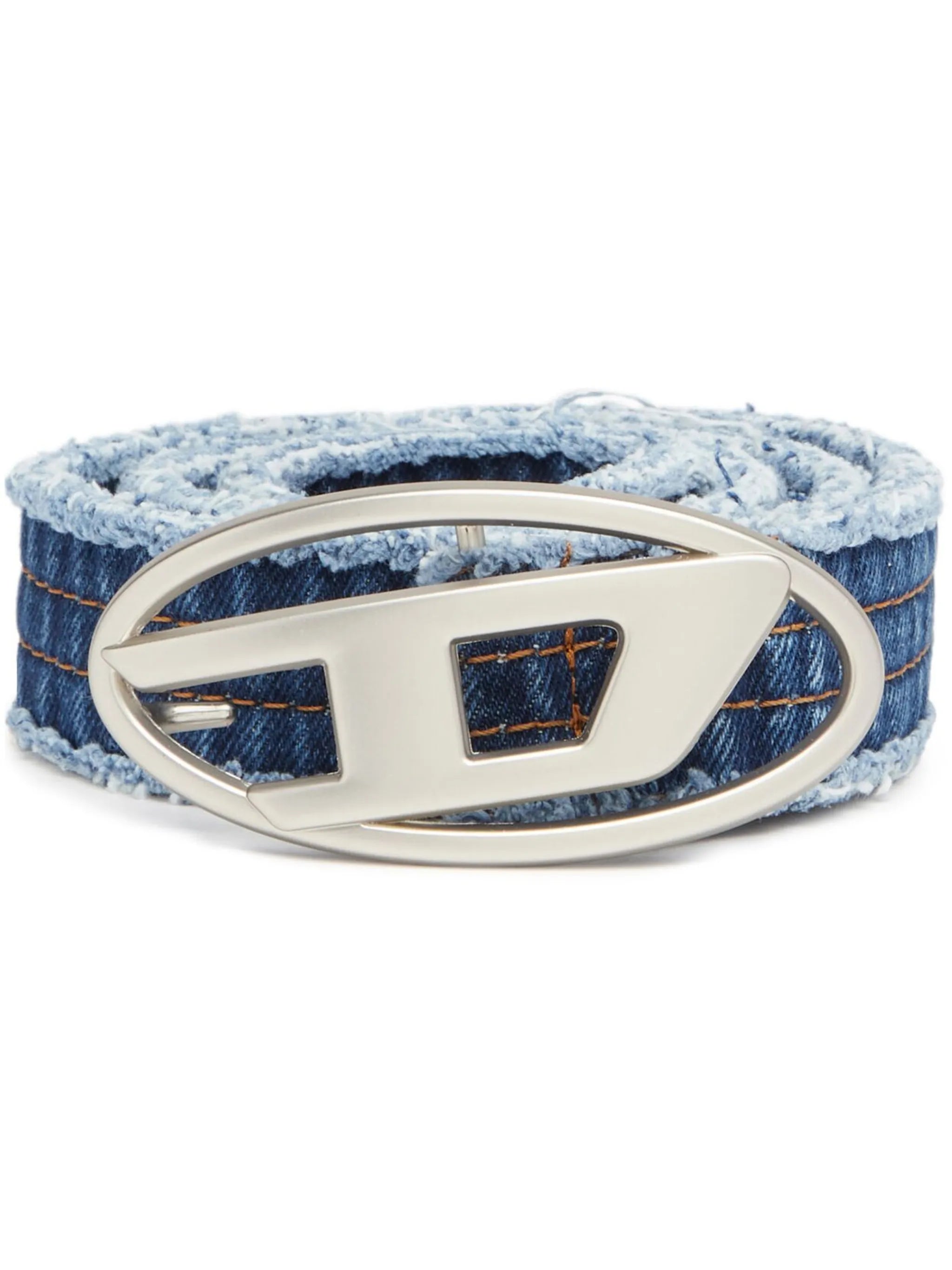 1DR logo-buckle denim belt