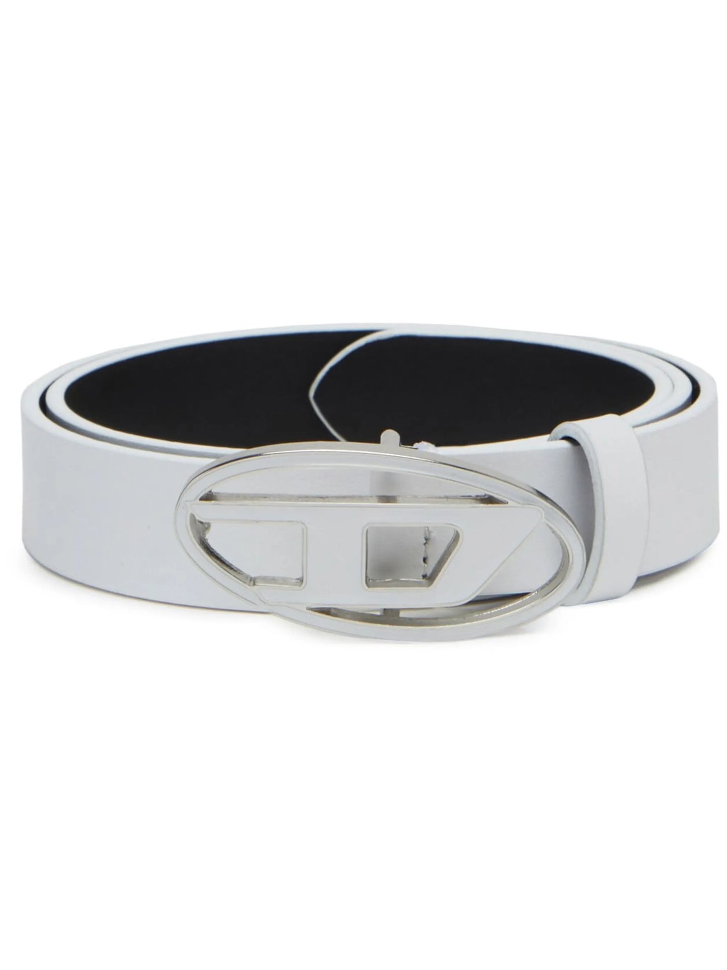 B-1DR logo-buckle leather belt