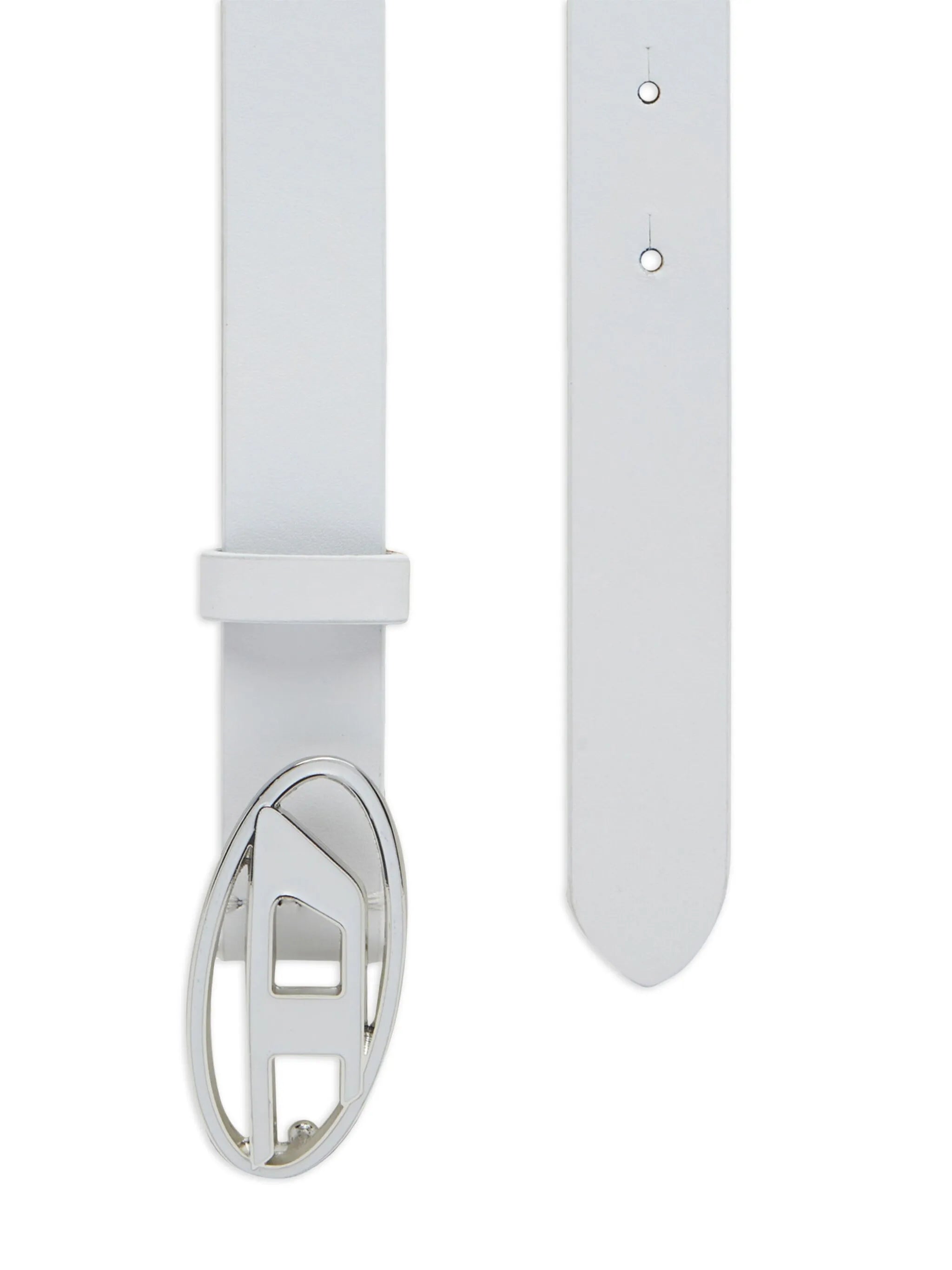 B-1DR logo-buckle leather belt