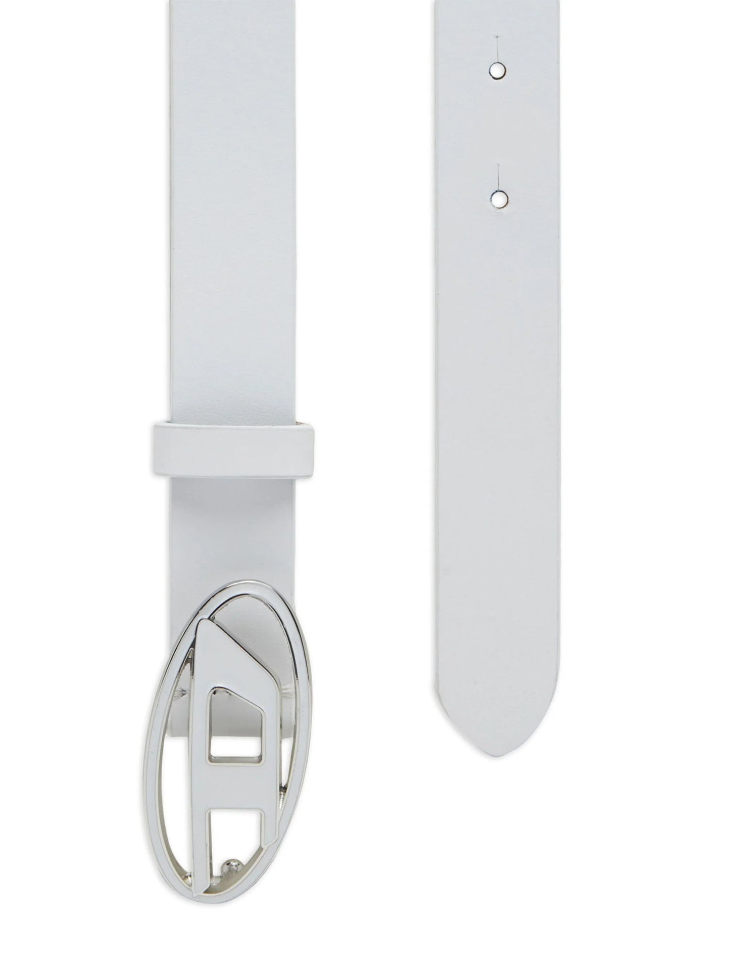 B-1DR logo-buckle leather belt