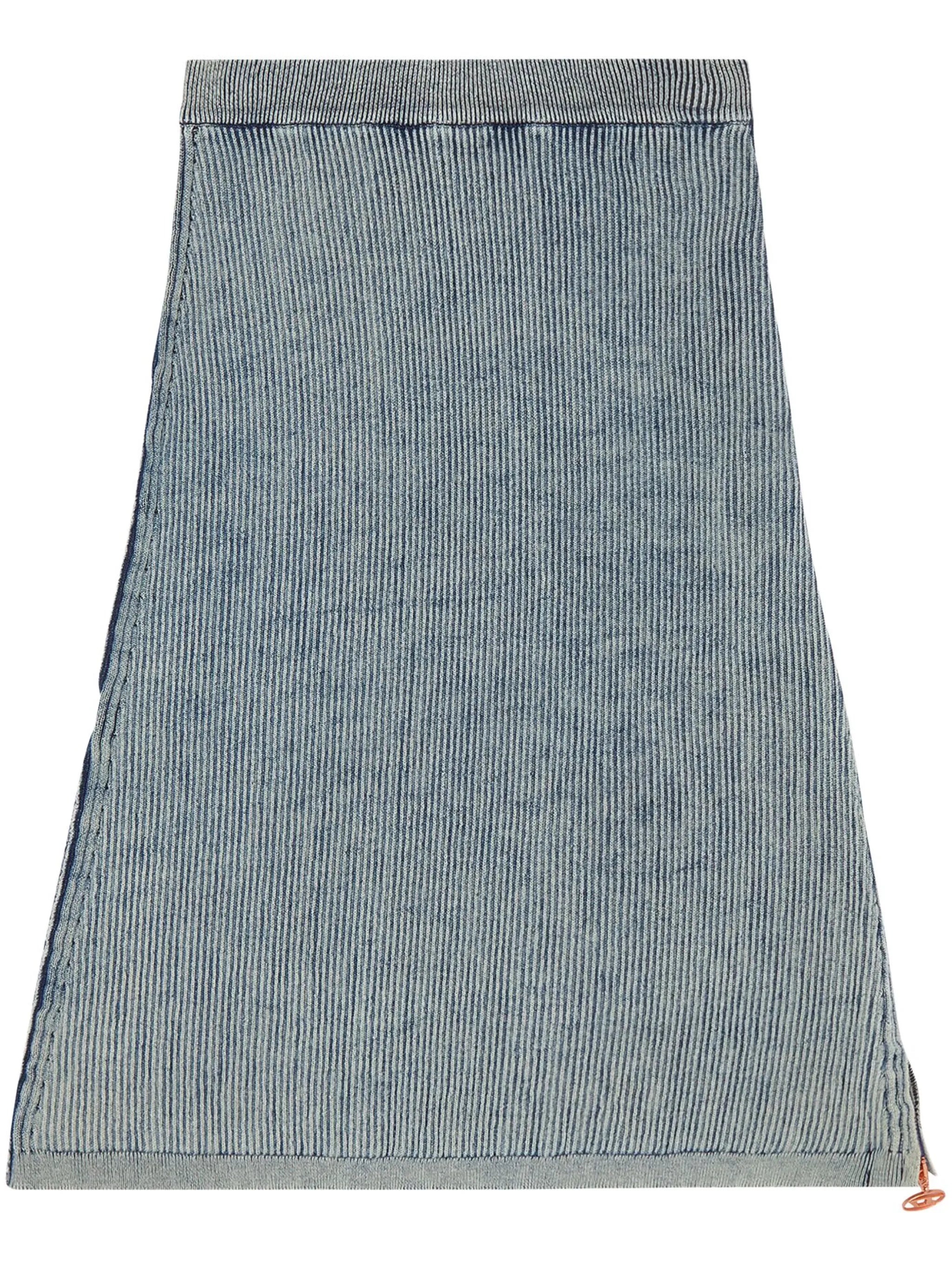 M-Arki elasticated-waistband ribbed midi skirt