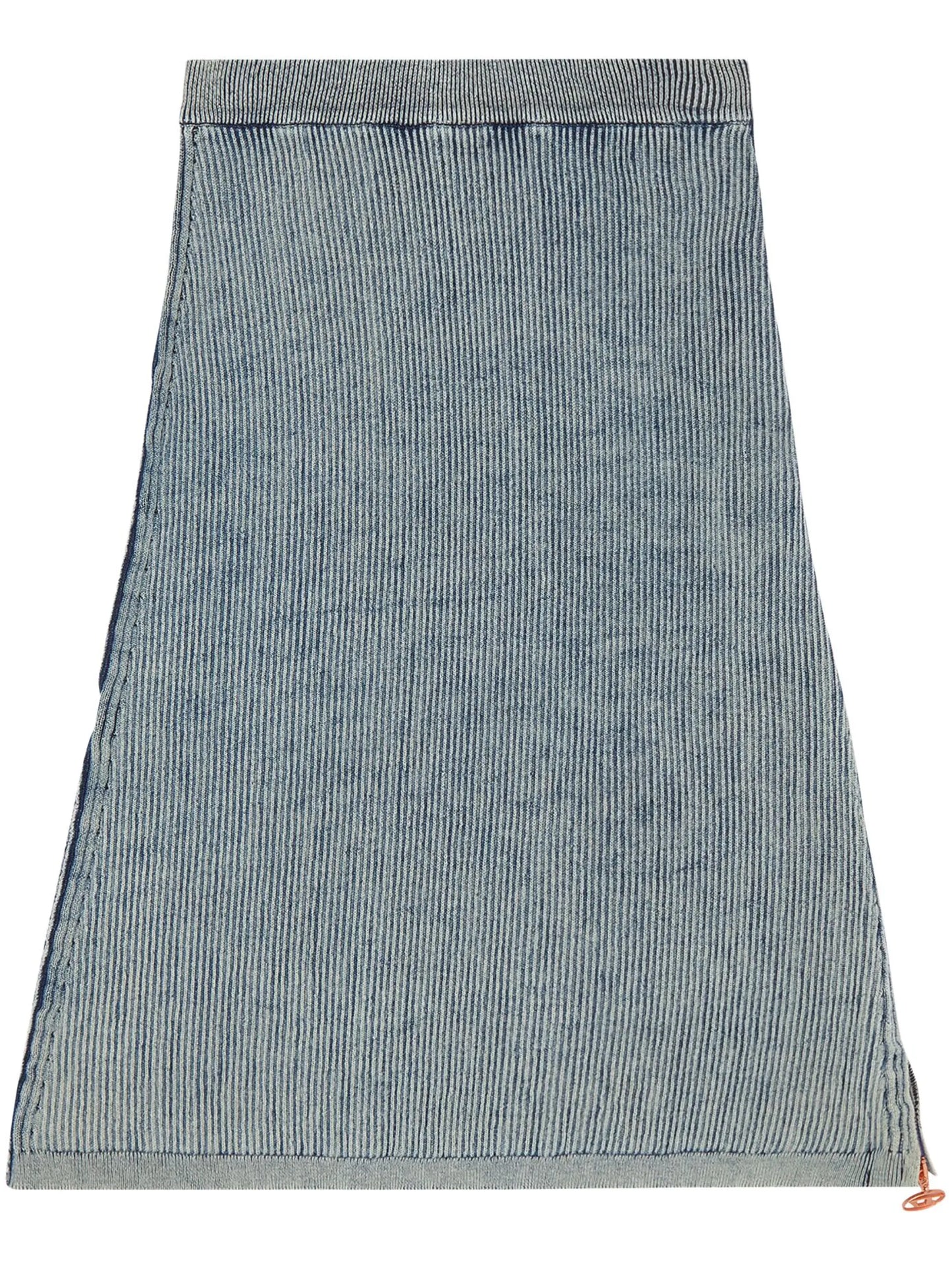 M-Arki elasticated-waistband ribbed midi skirt