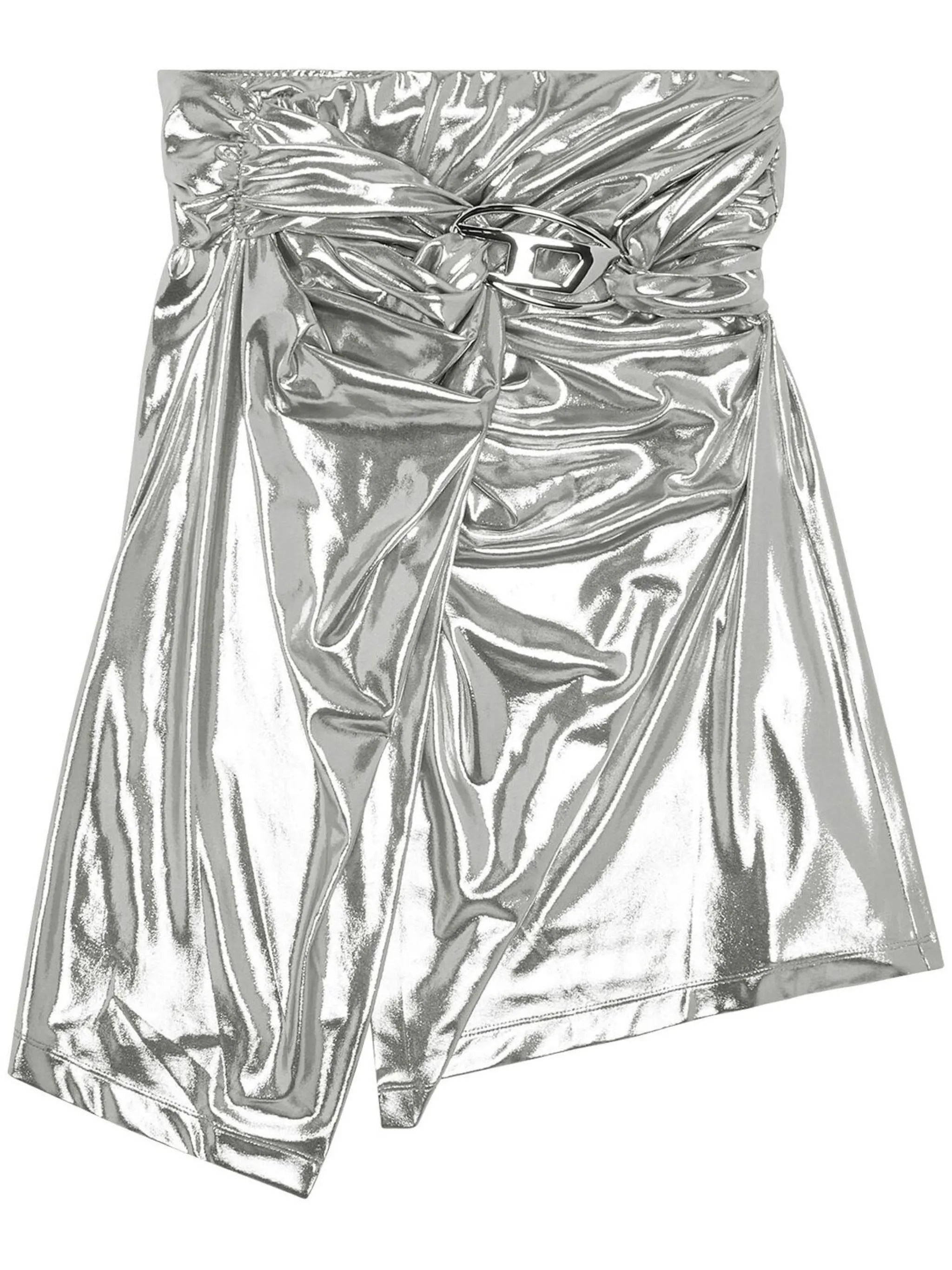 O-Melt asymmetric draped skirt