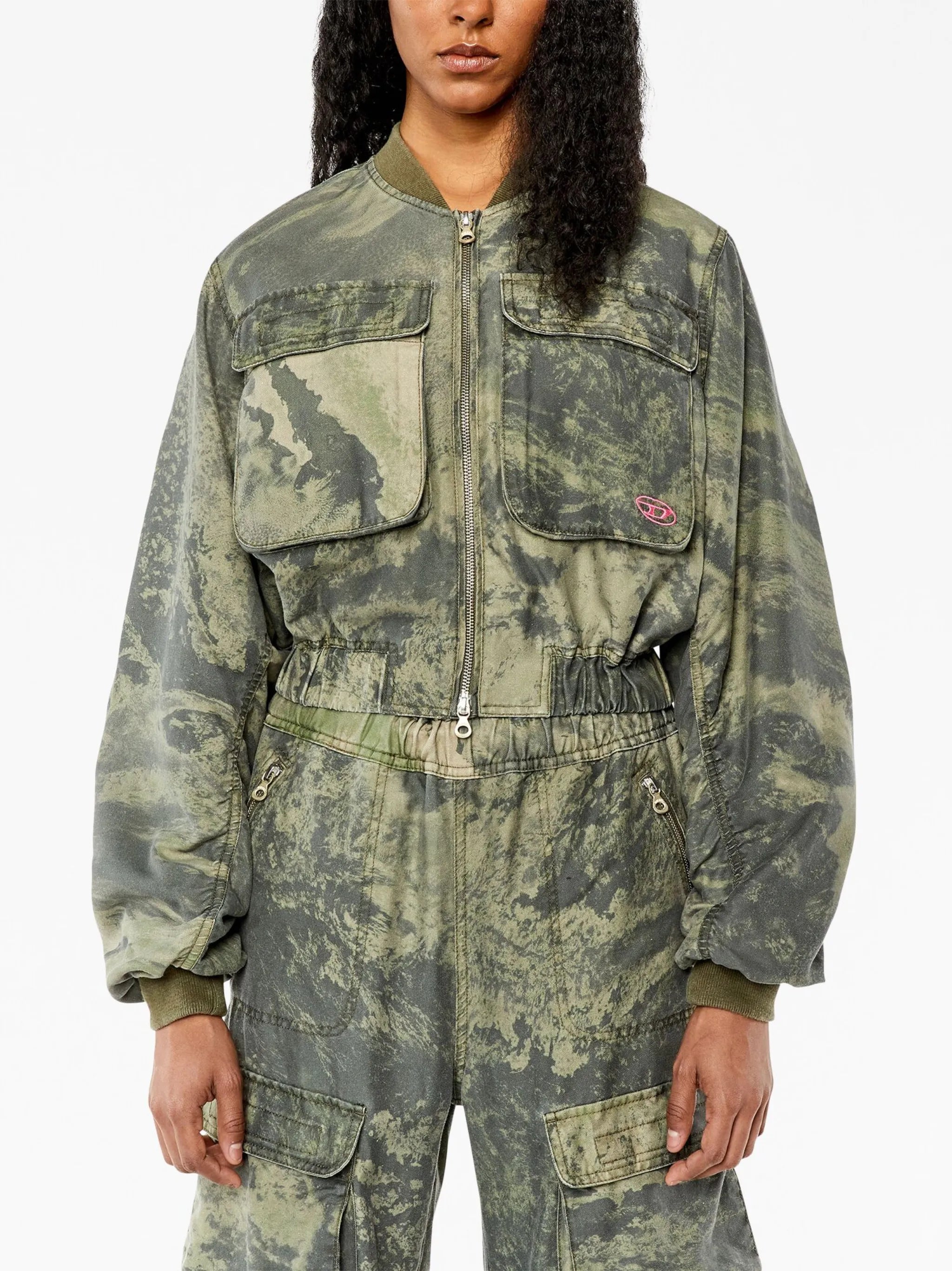 G-Khlo-Cmf planet-print bomber jacket