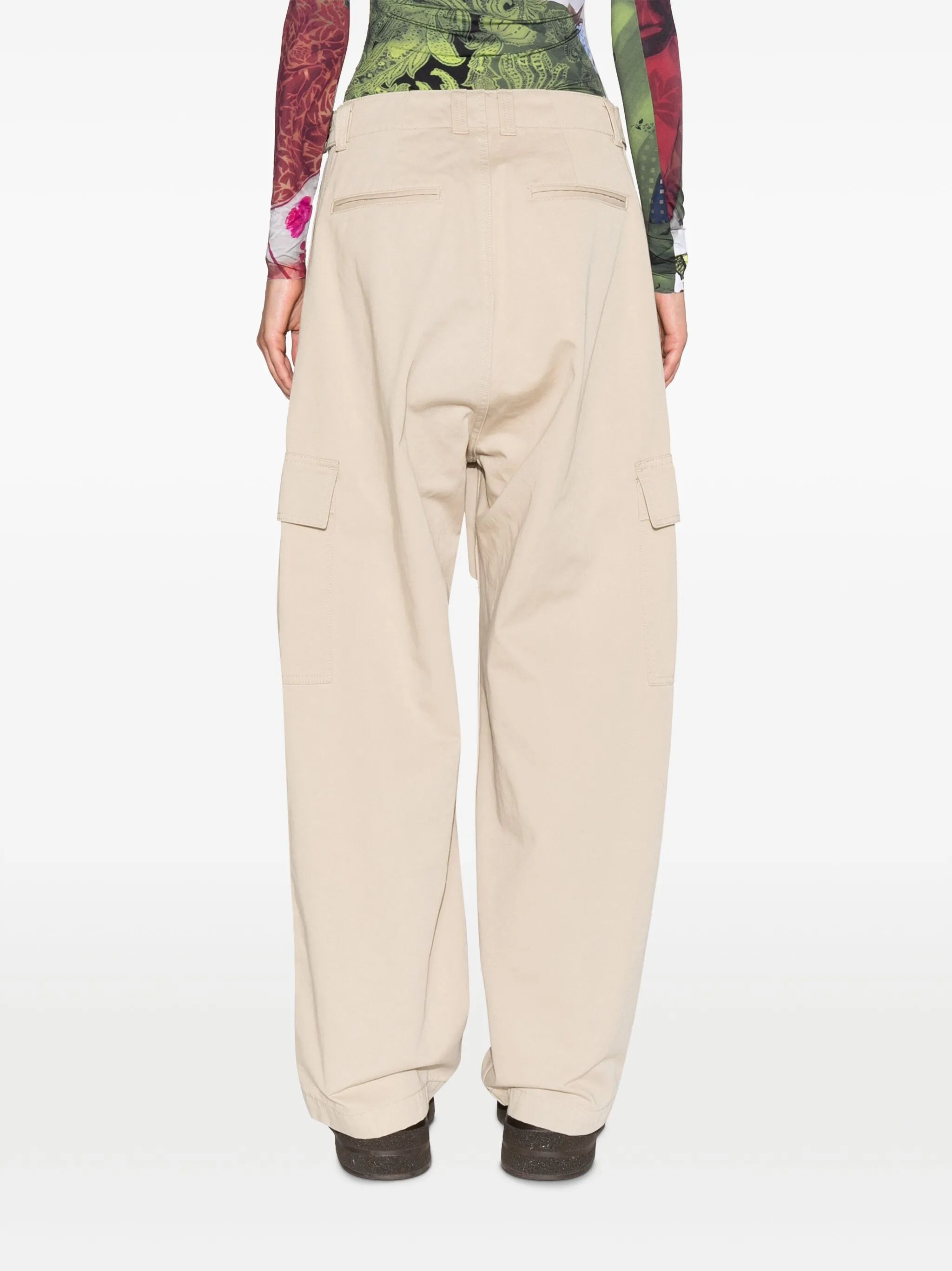 drop-crotch cargo trousers