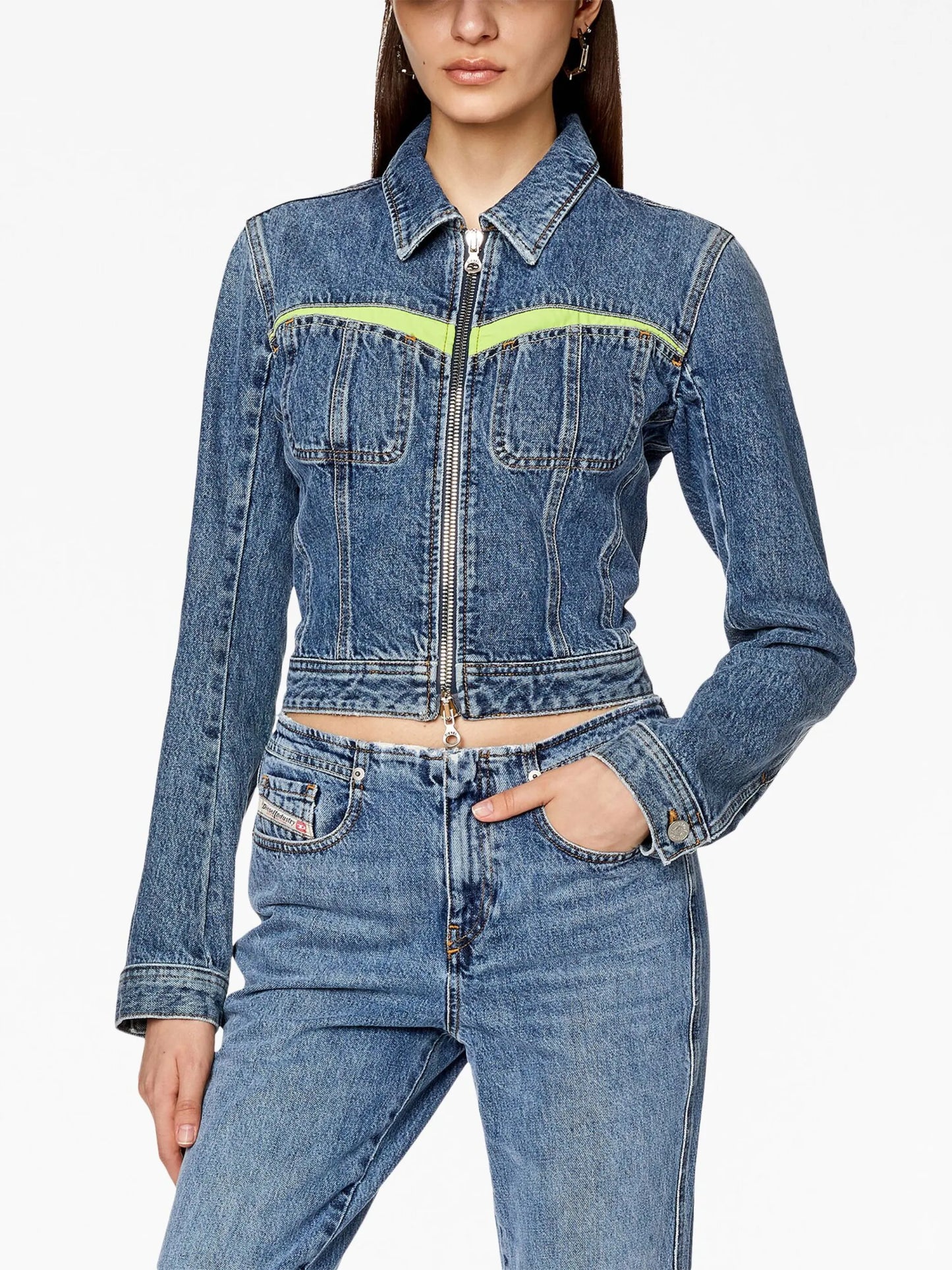 De-Simmy-Hs-S cropped denim jacket