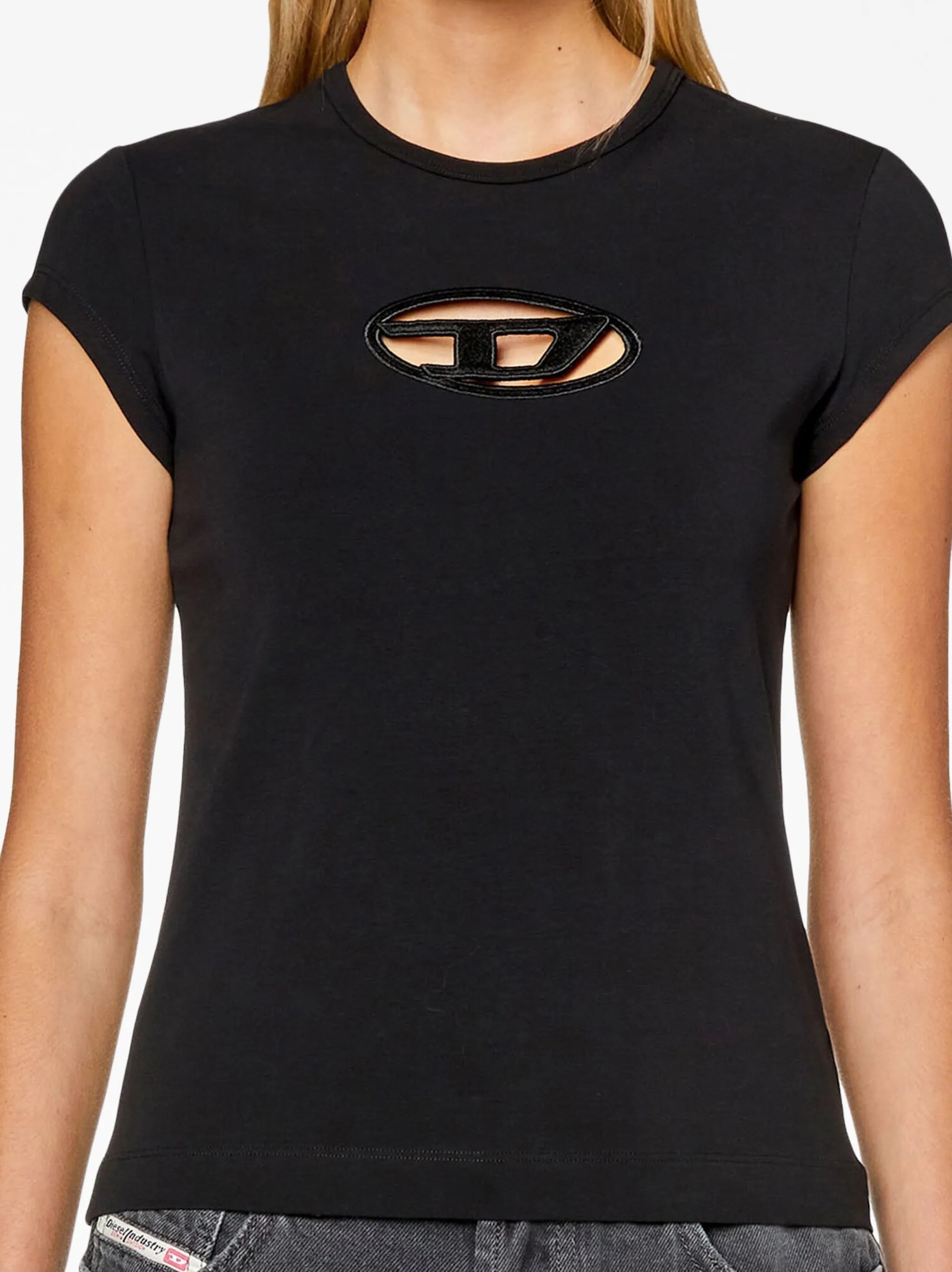 T-Angie cut-out logo T-shirt