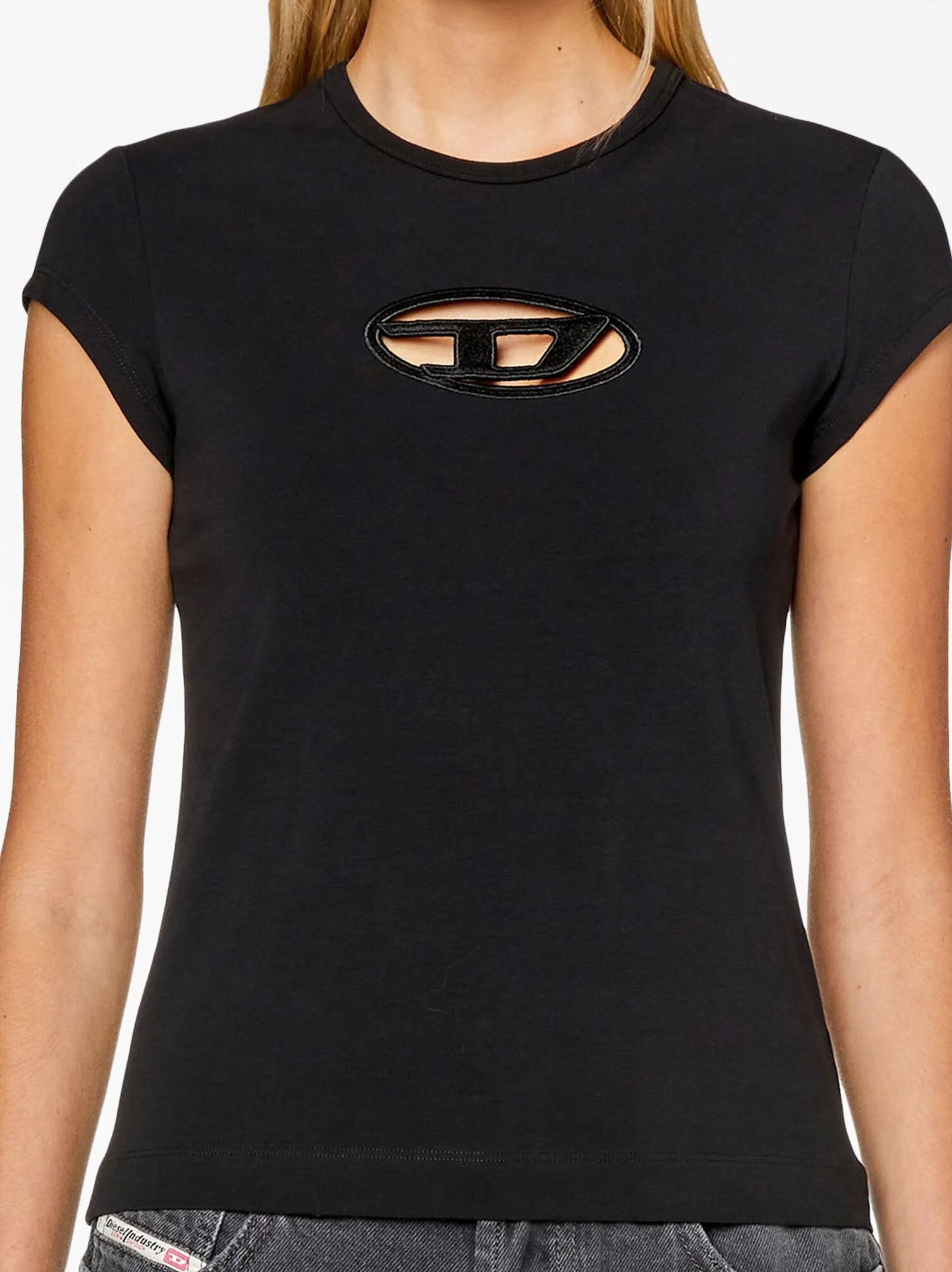 T-Angie cut-out logo T-shirt