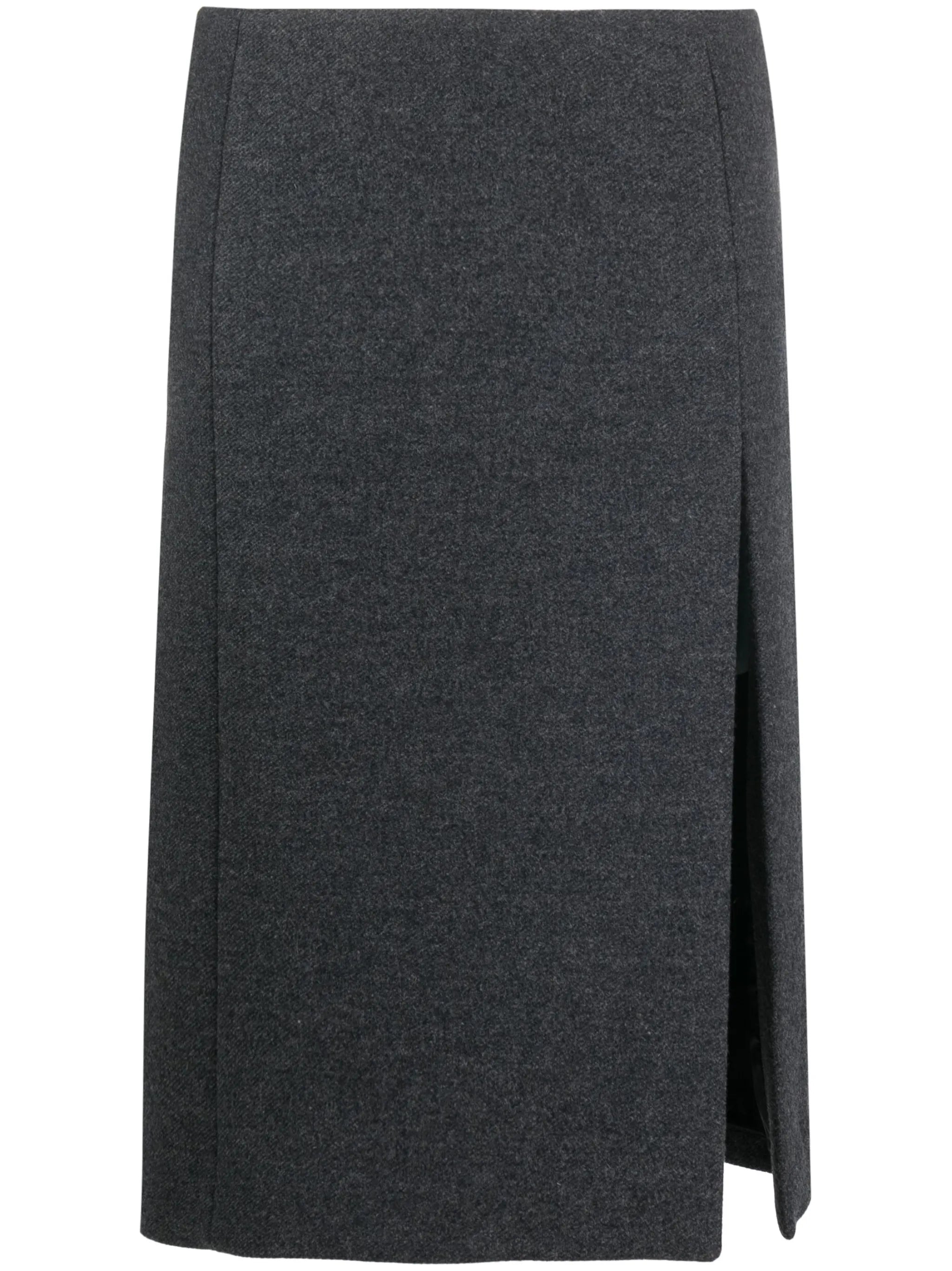 wool-blend pencil skirt