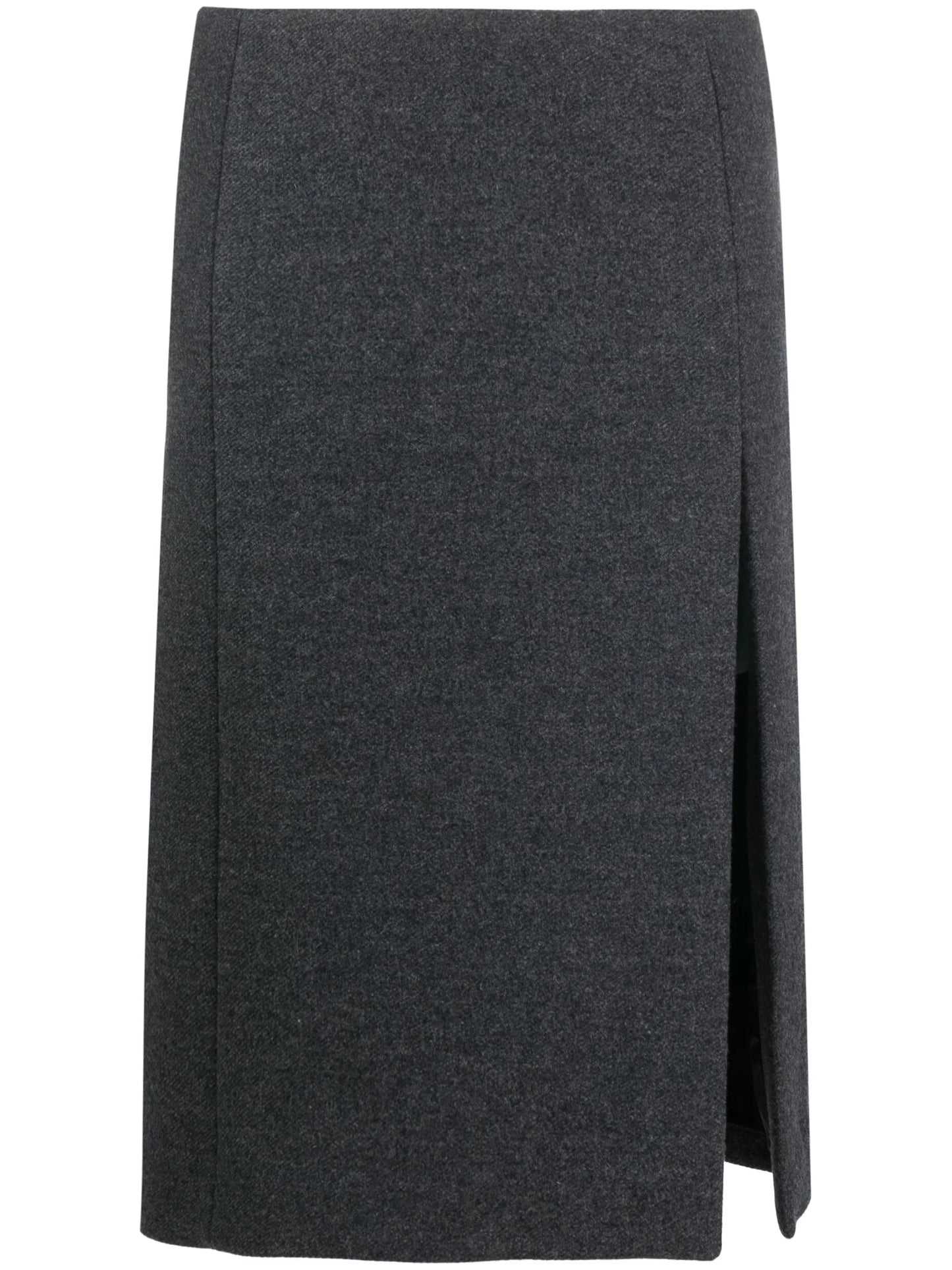 wool-blend pencil skirt