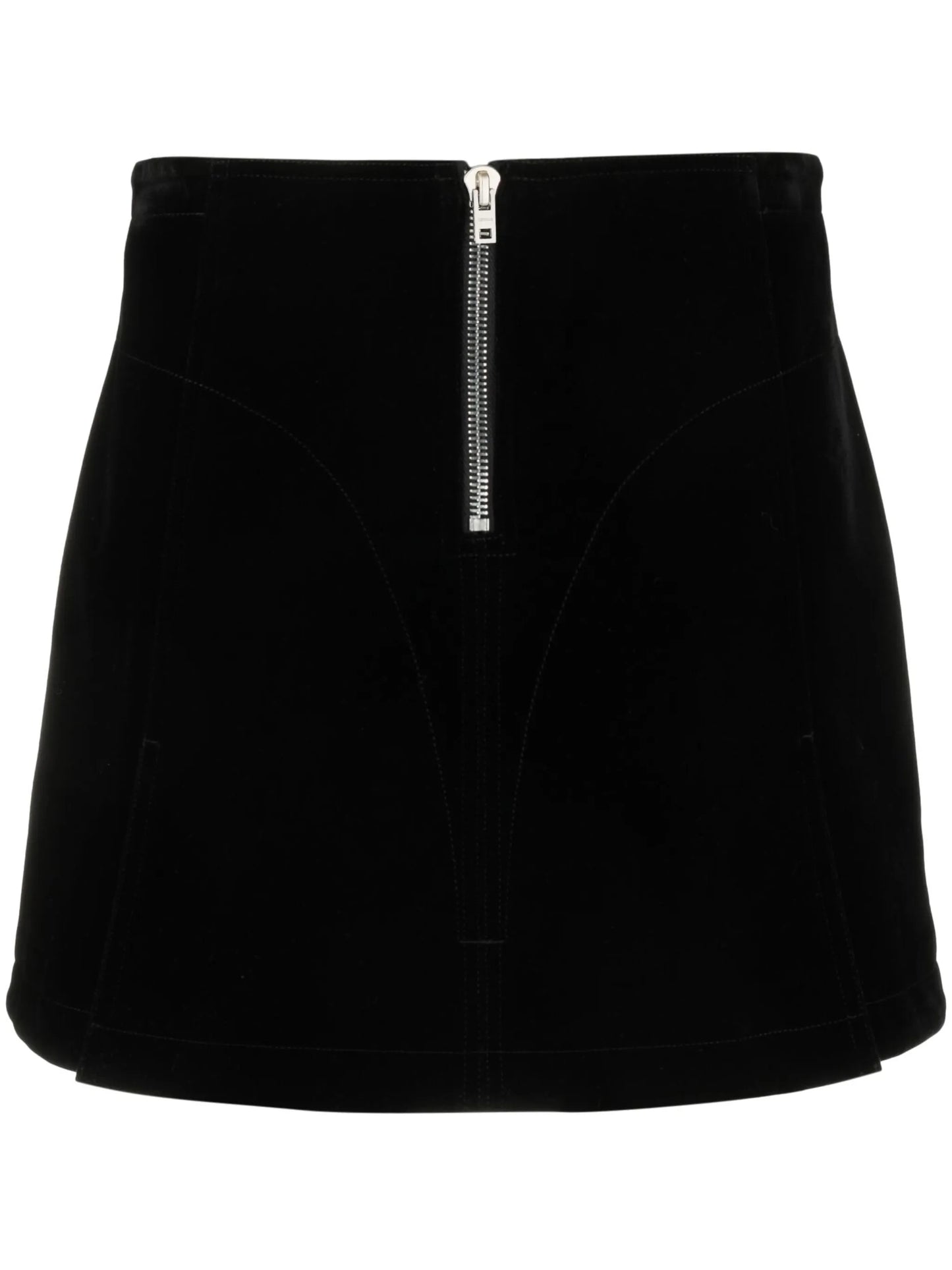 half-zip A-line skirt