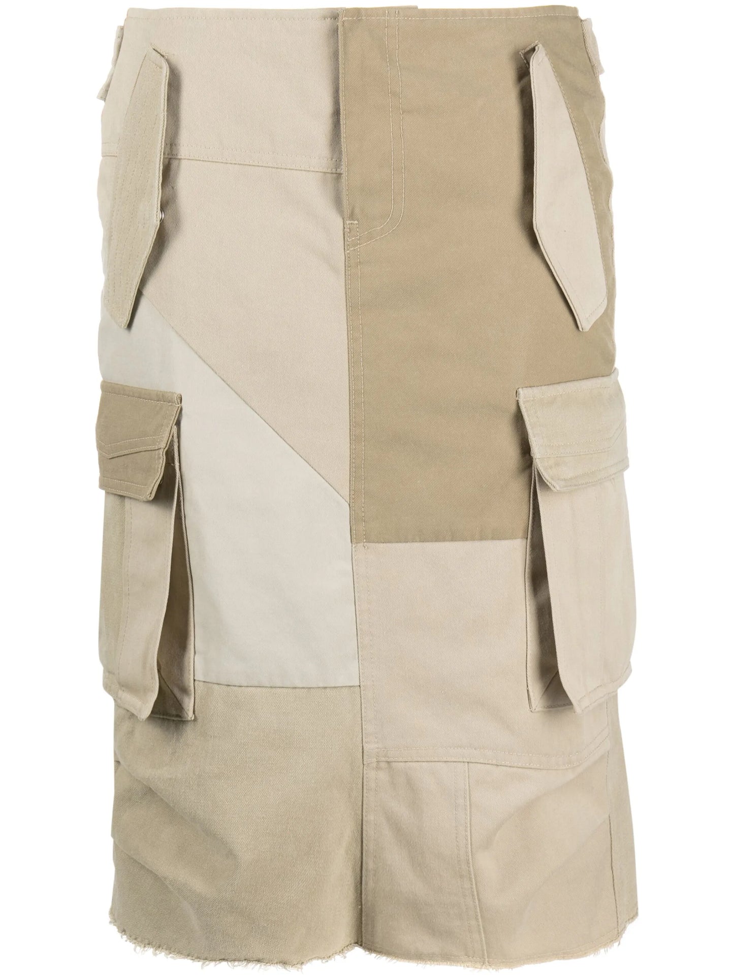patchwork cargo skirt