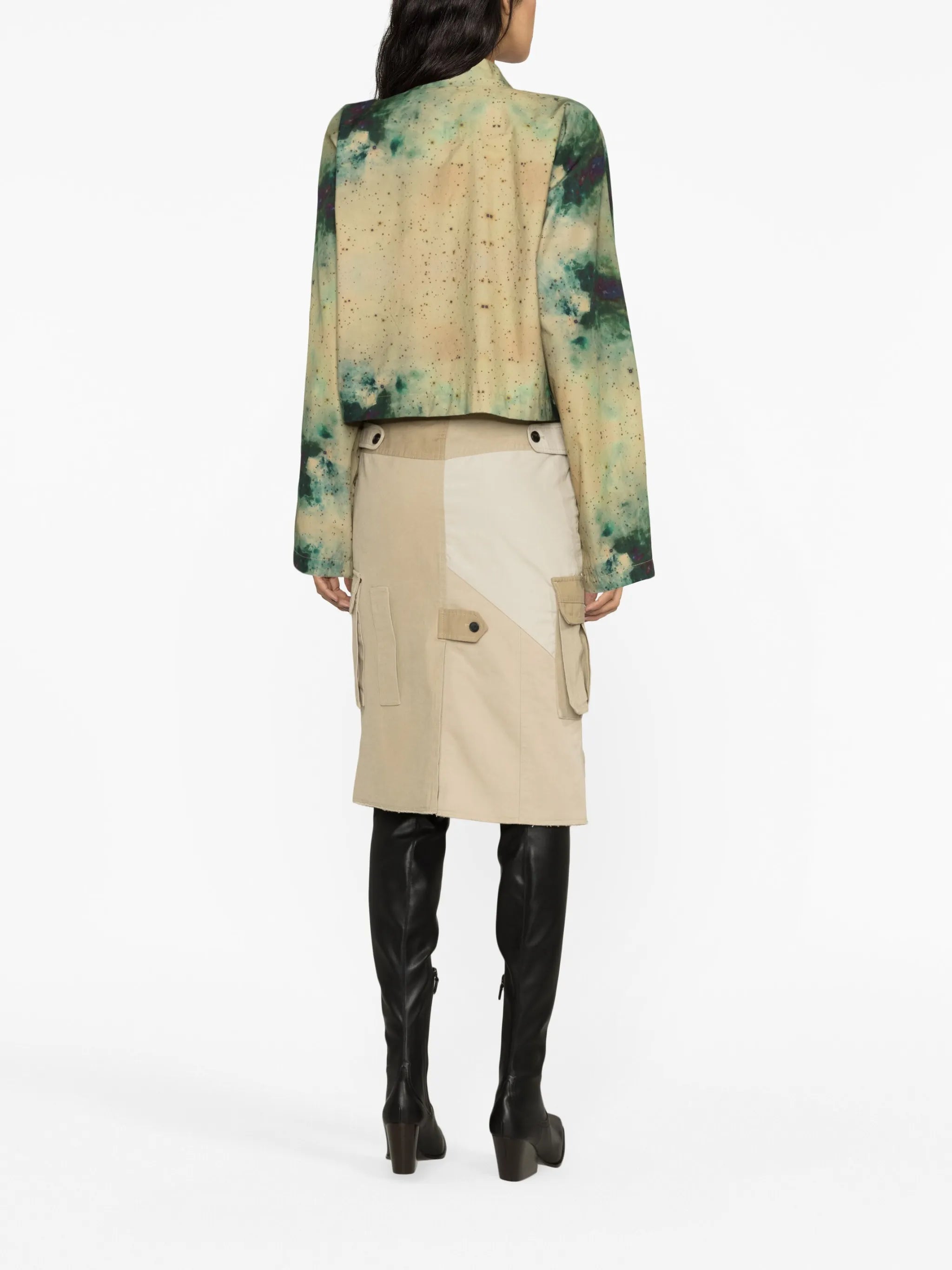 patchwork cargo skirt