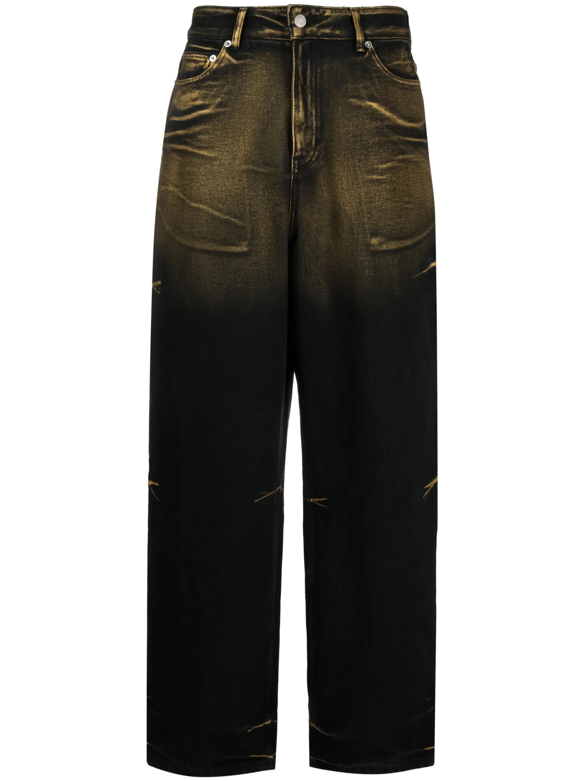 wide-leg gradient jeans