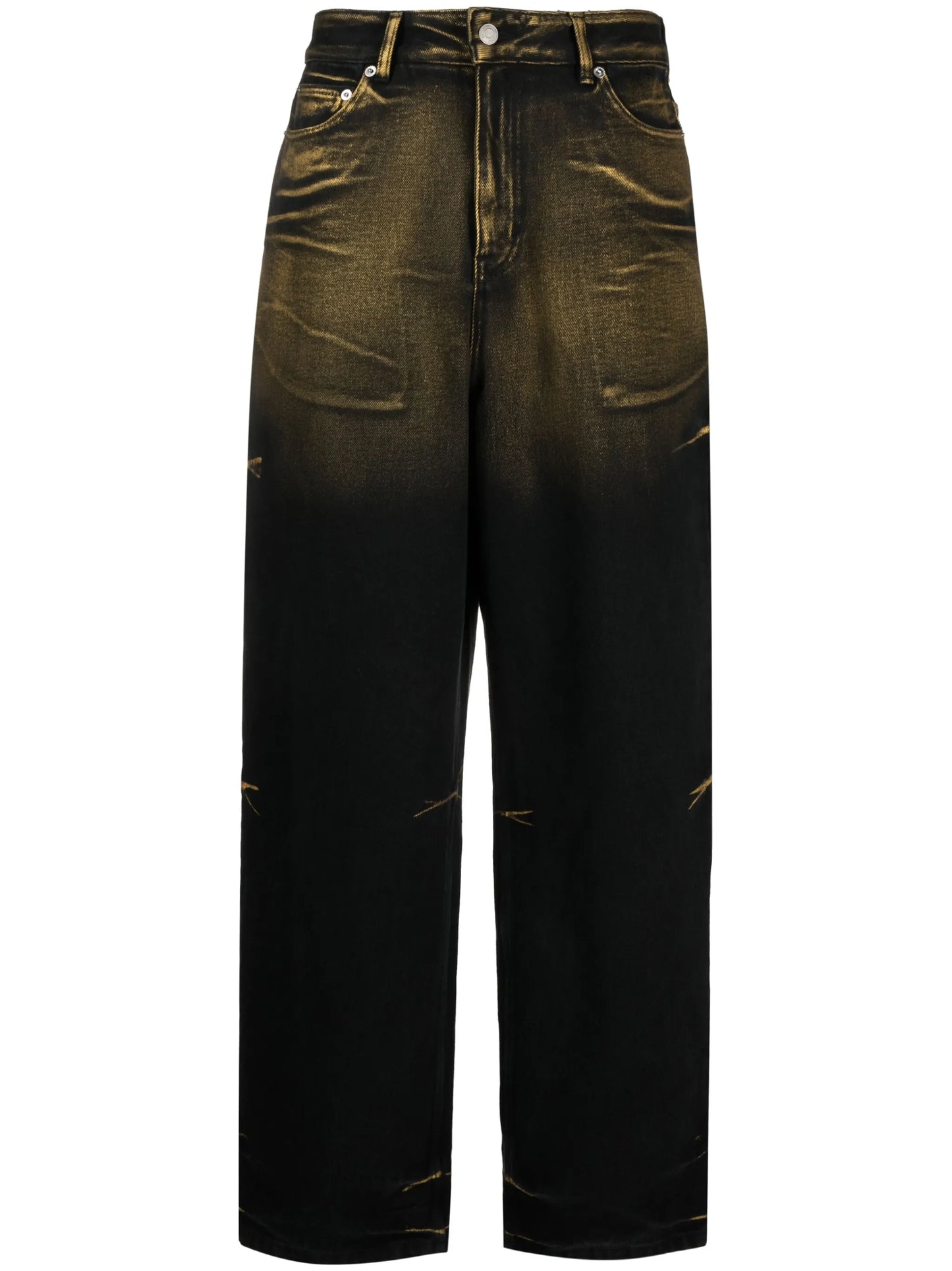 wide-leg gradient jeans