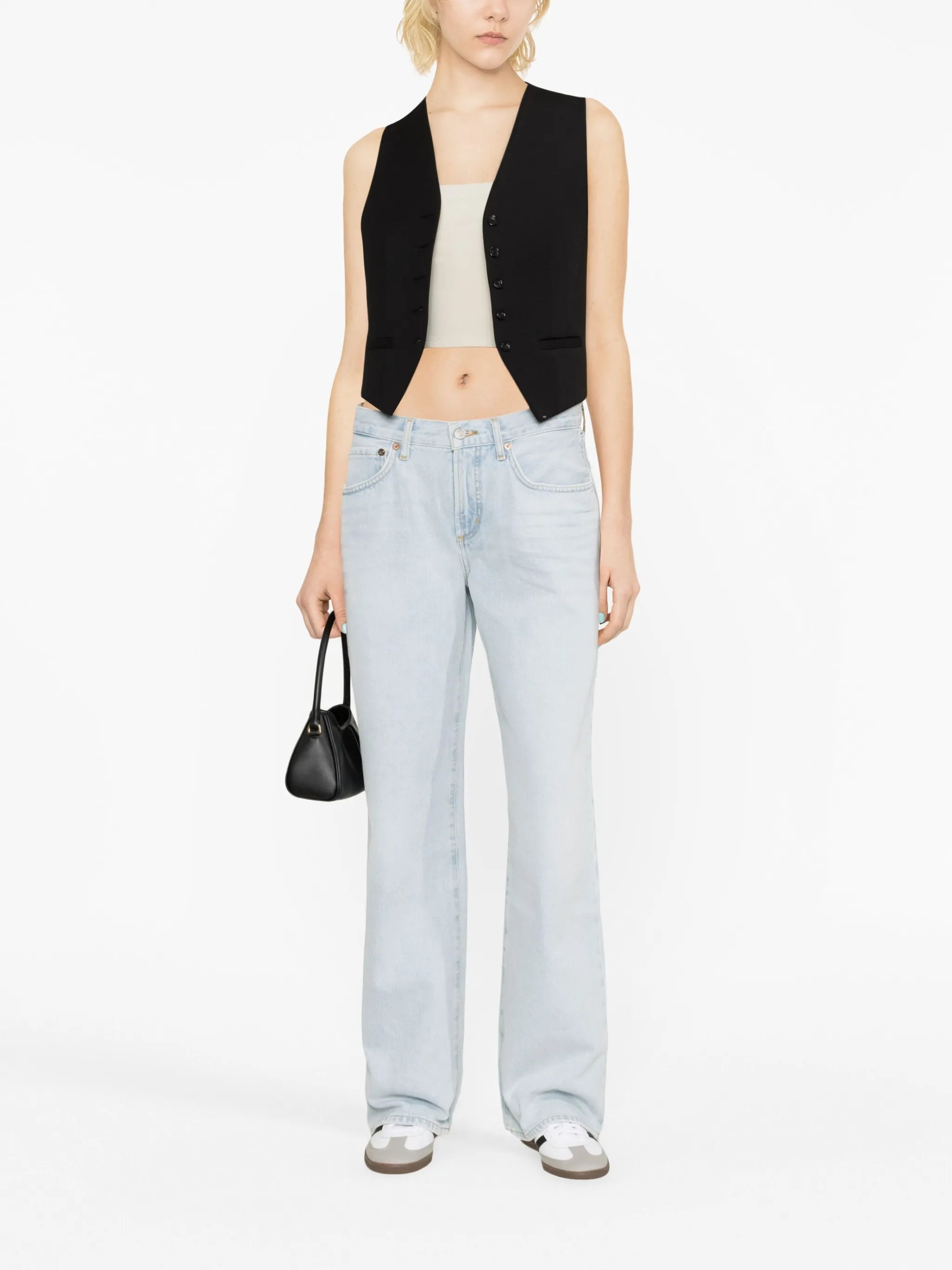 Fusion high-waist wide-leg jeans