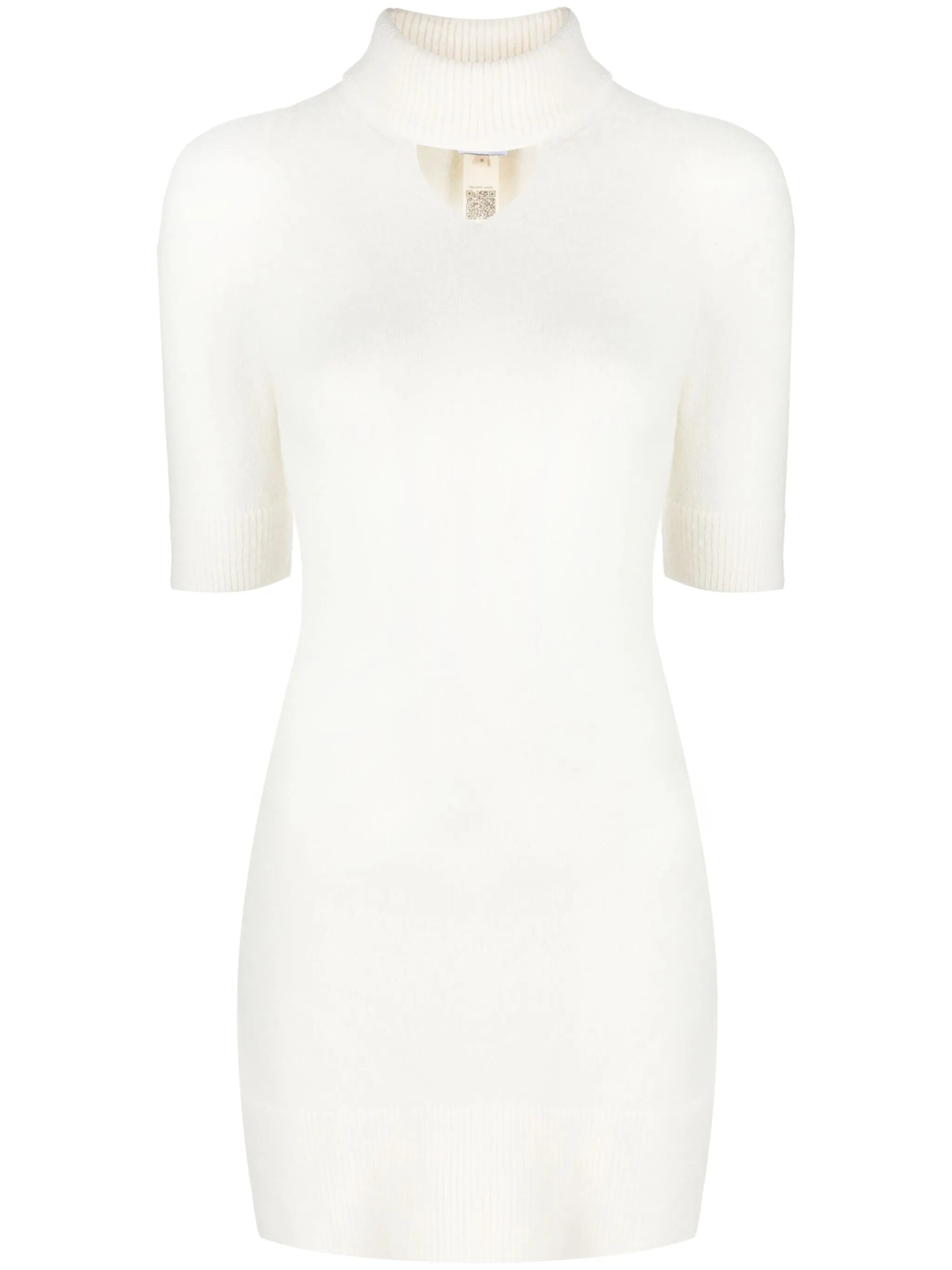 cut-out alpaca-blend minidress