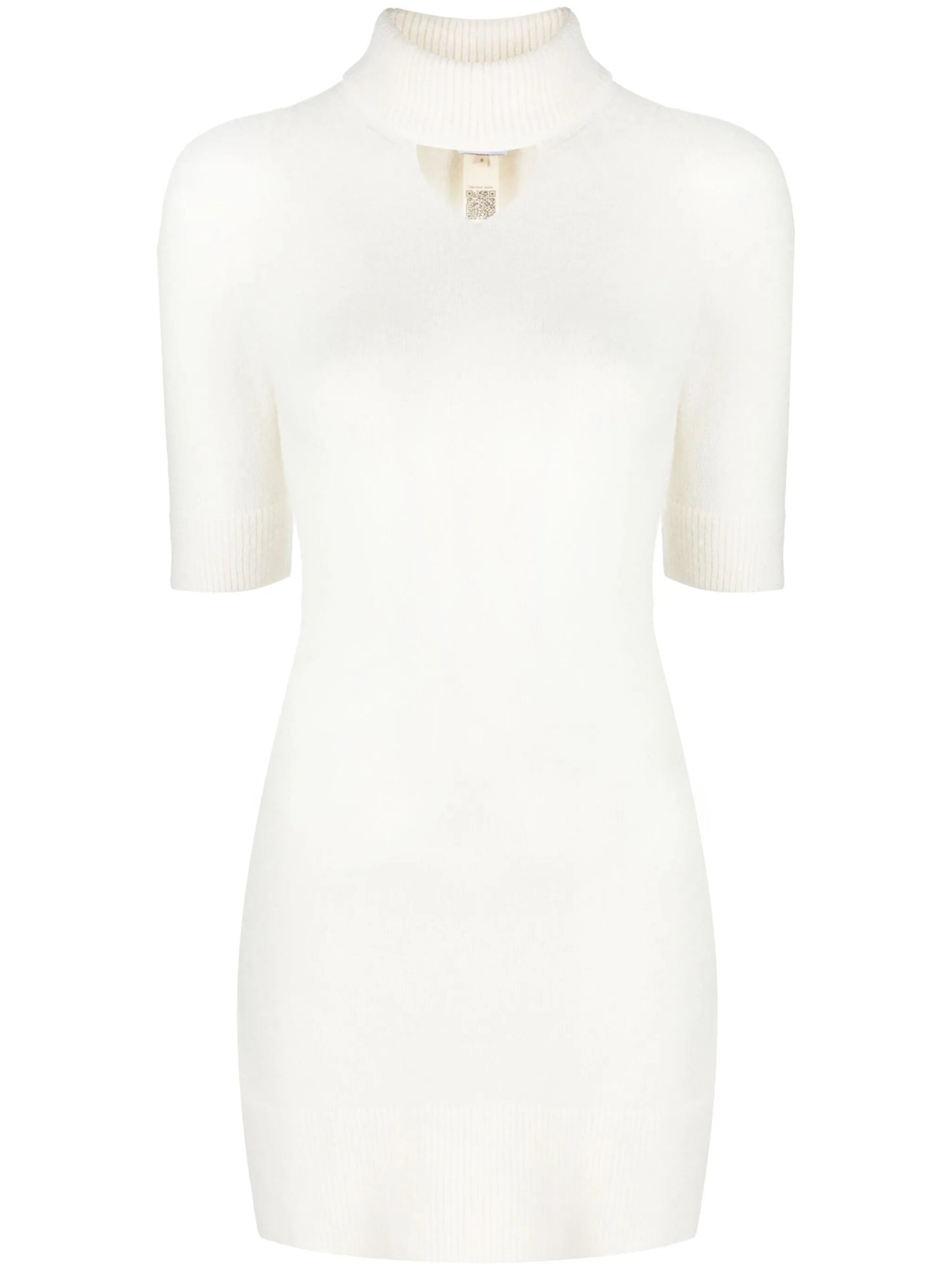 cut-out alpaca-blend minidress