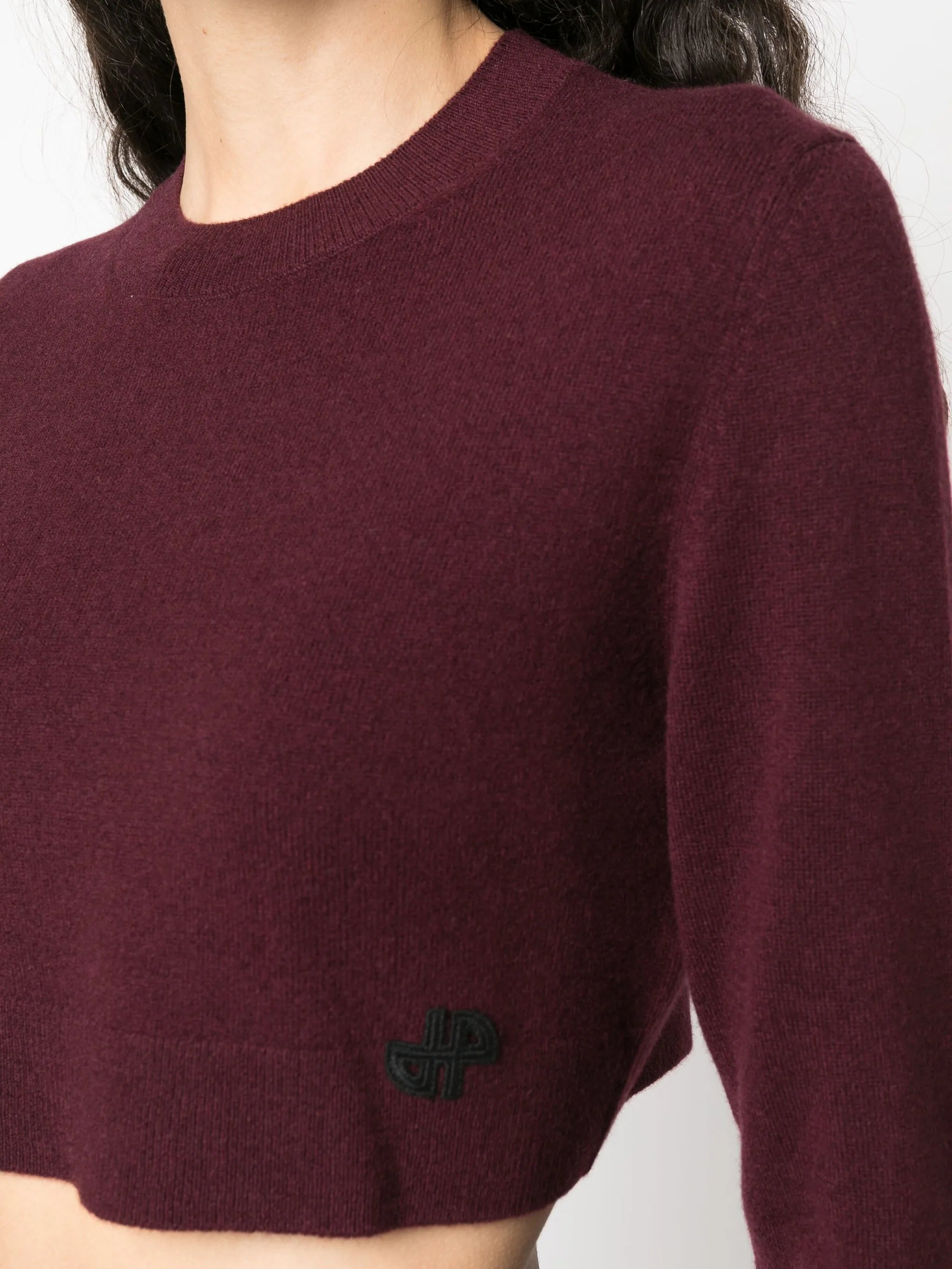 merino-blend cropped jumper
