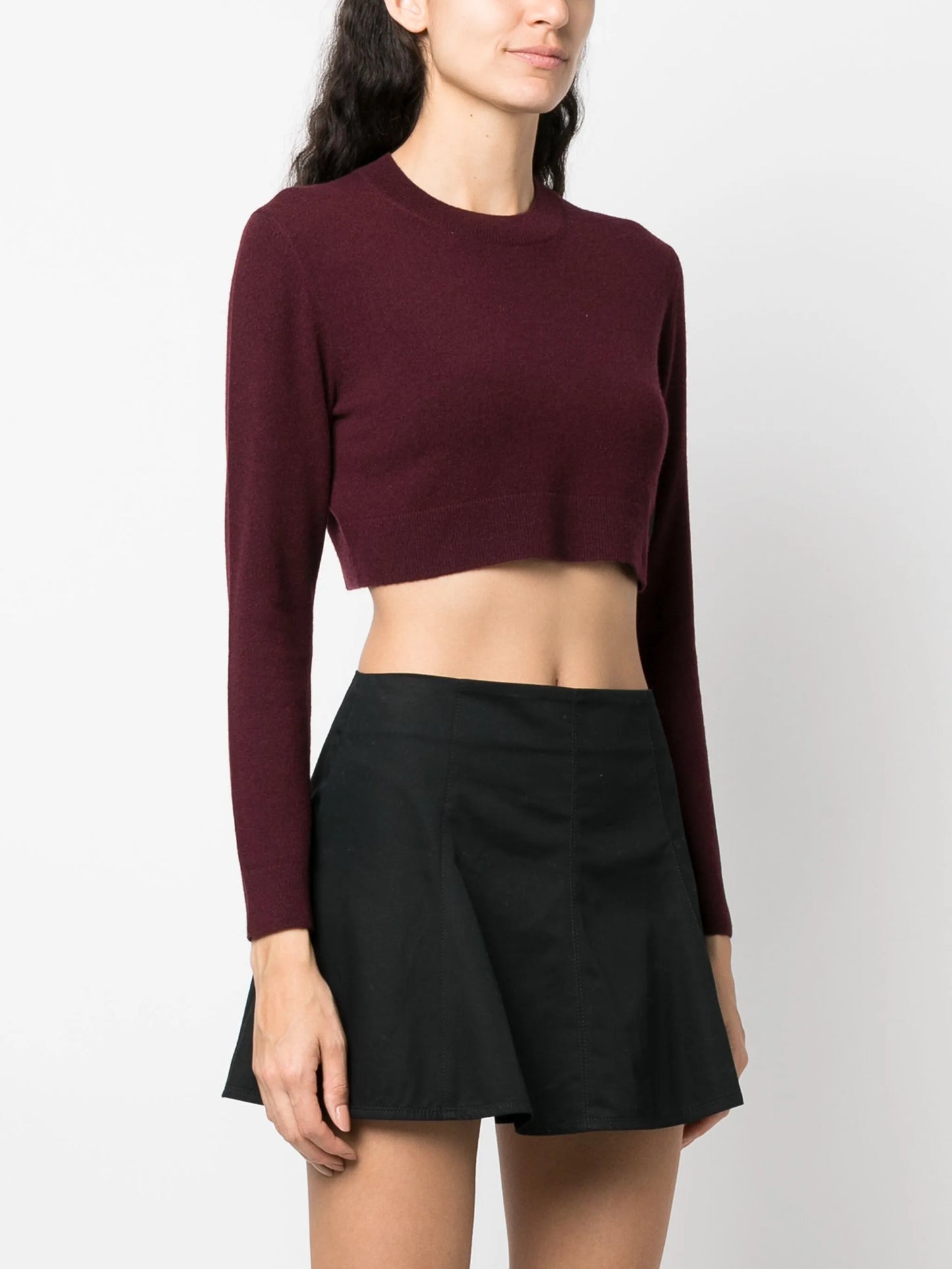 merino-blend cropped jumper