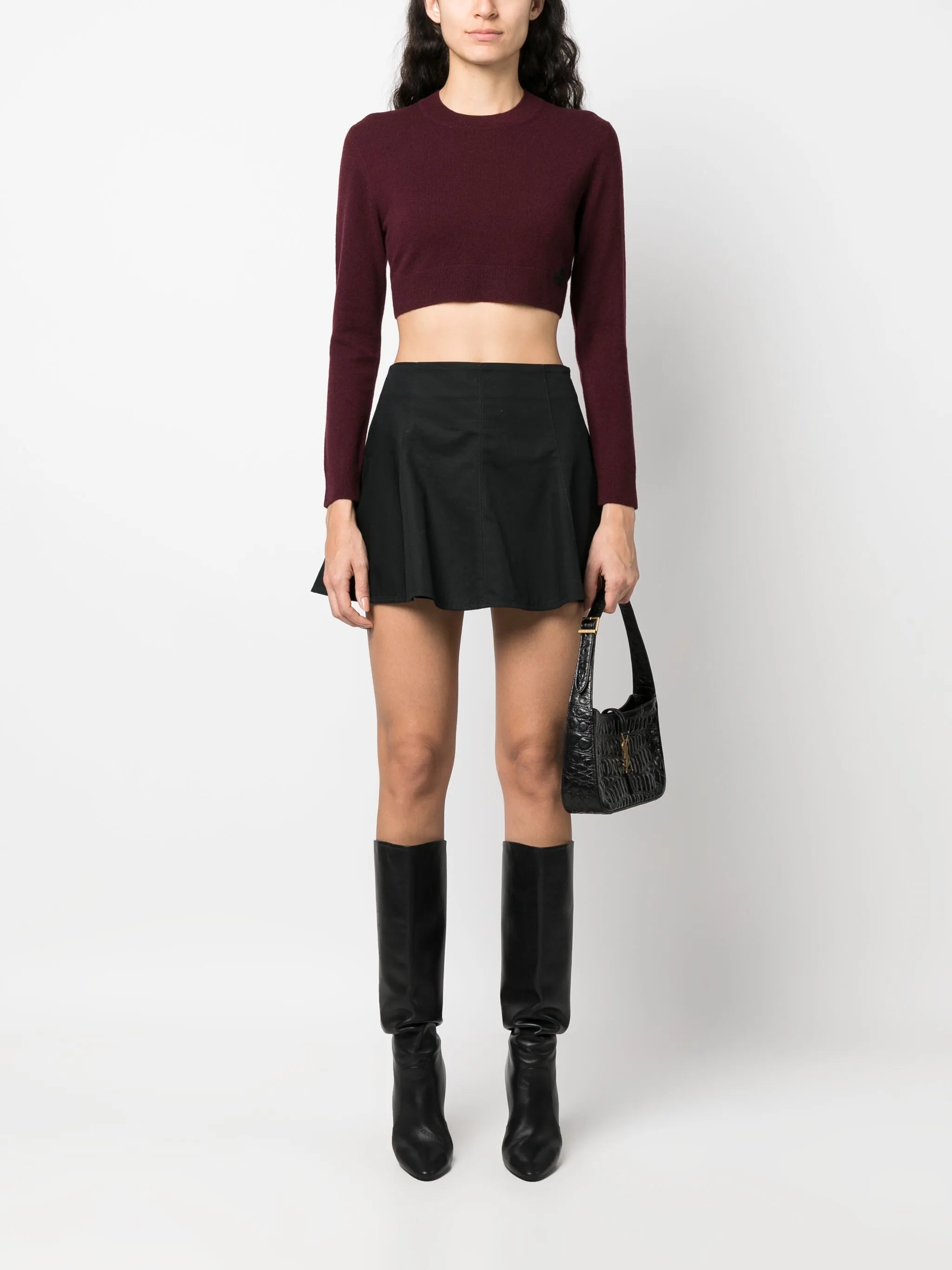 merino-blend cropped jumper