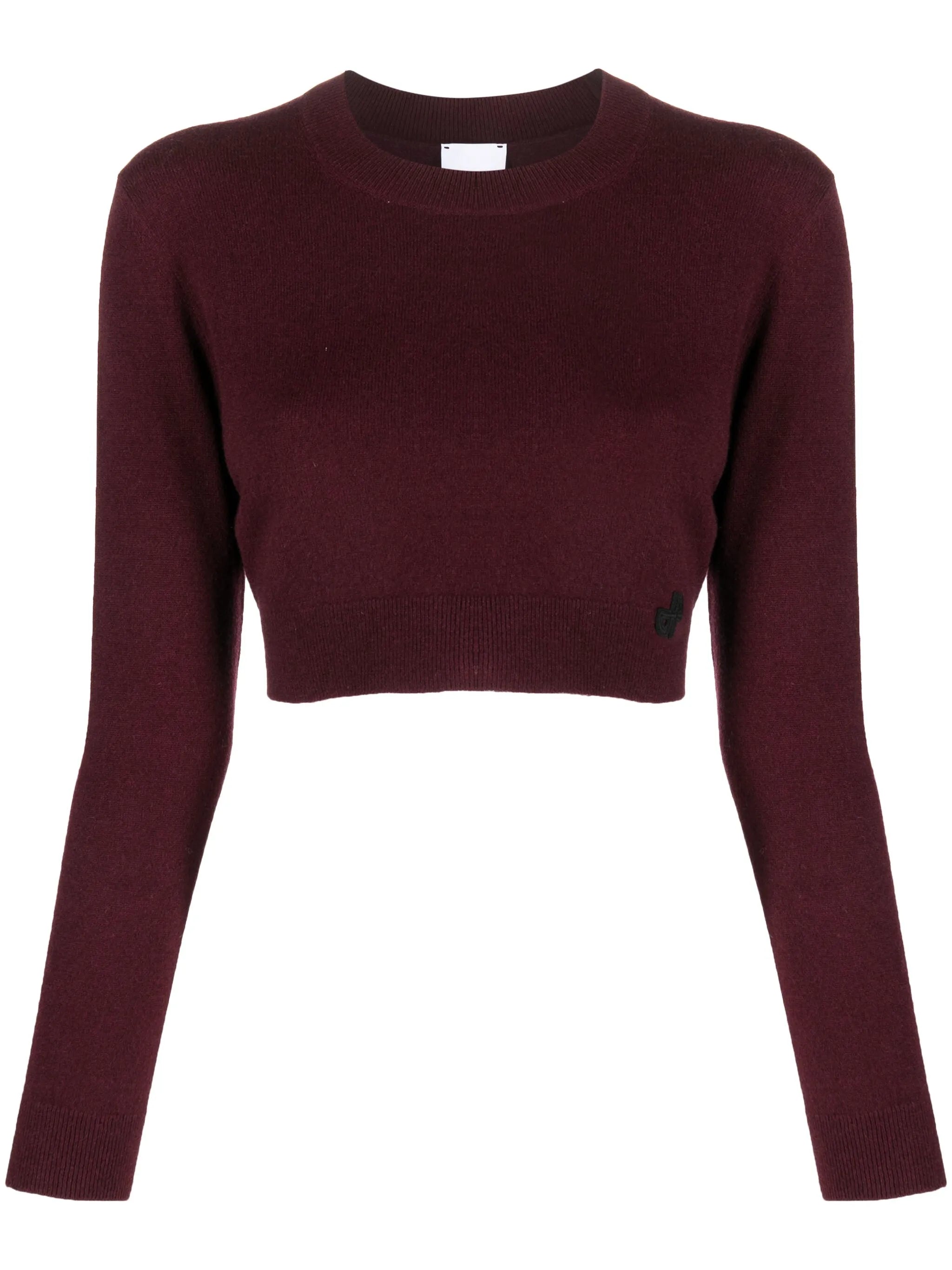 merino-blend cropped jumper