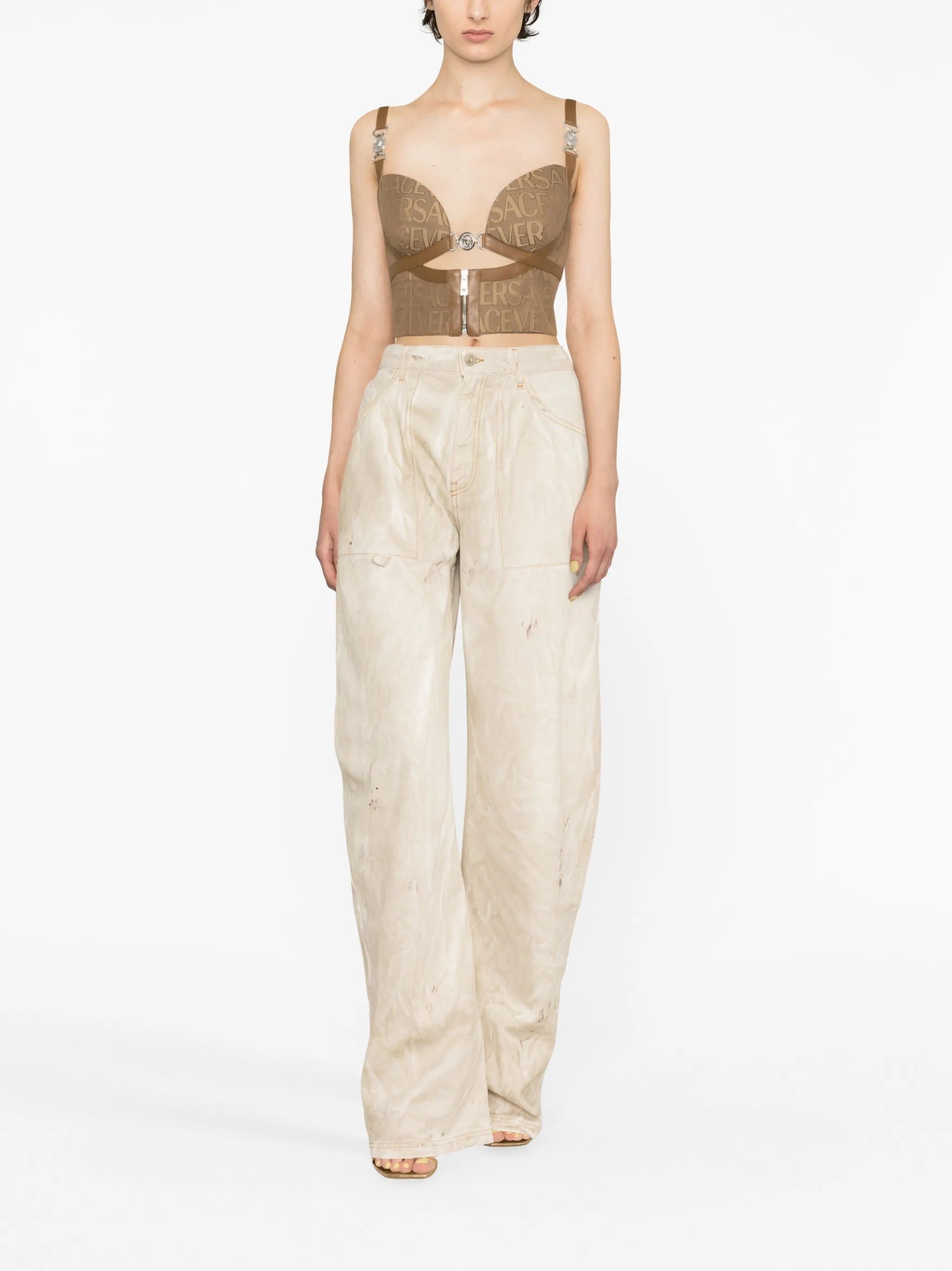 Versace Allover bustier top