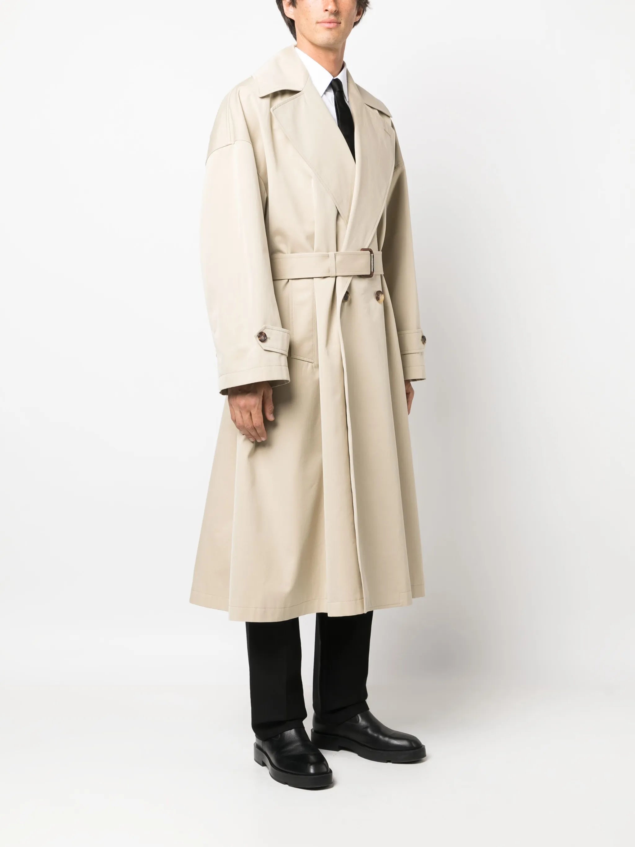 double-breasted trench coat