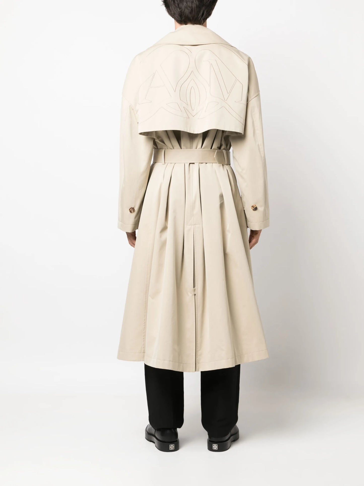 double-breasted trench coat
