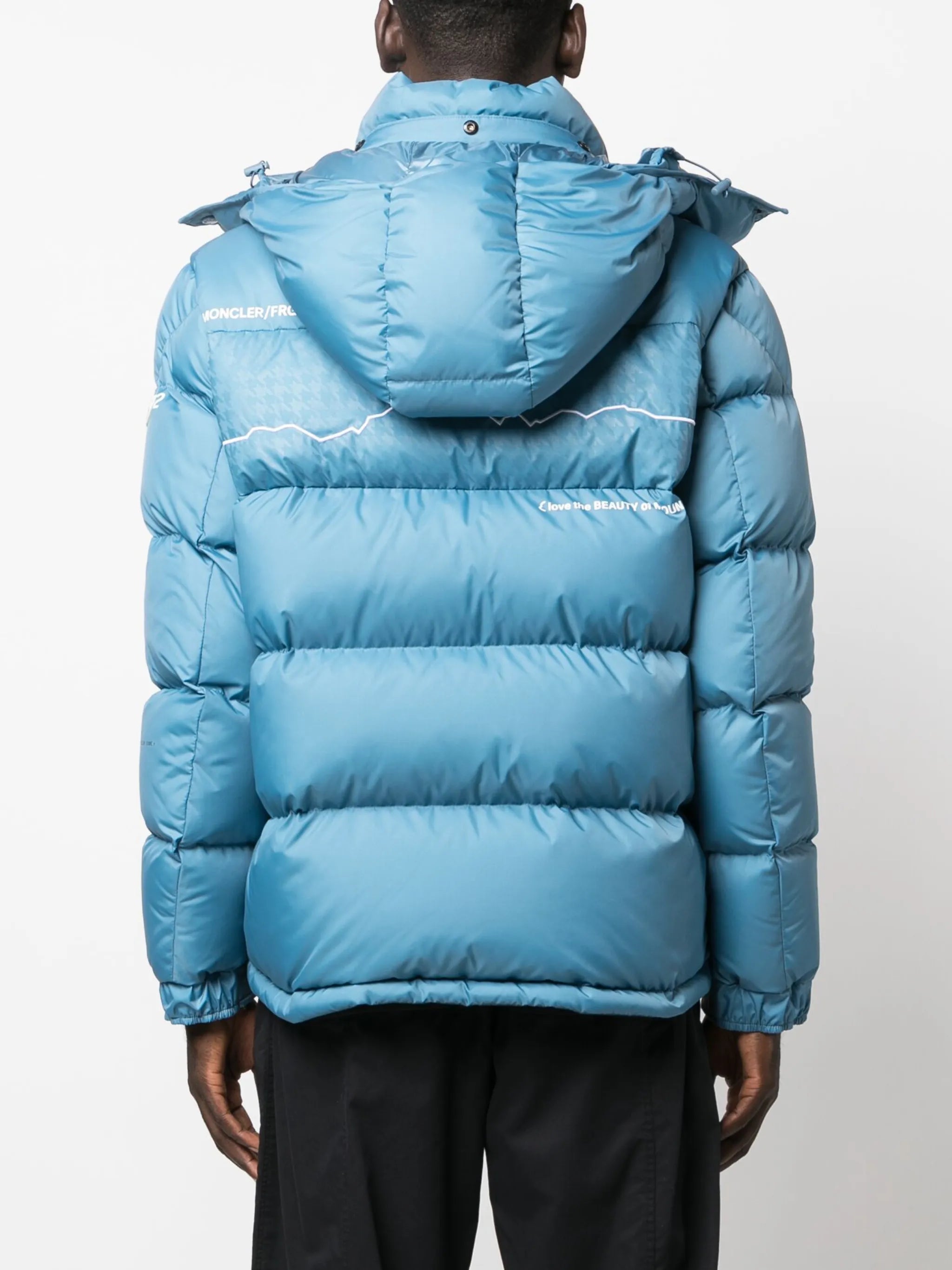 Acanthus padded hooded jacket