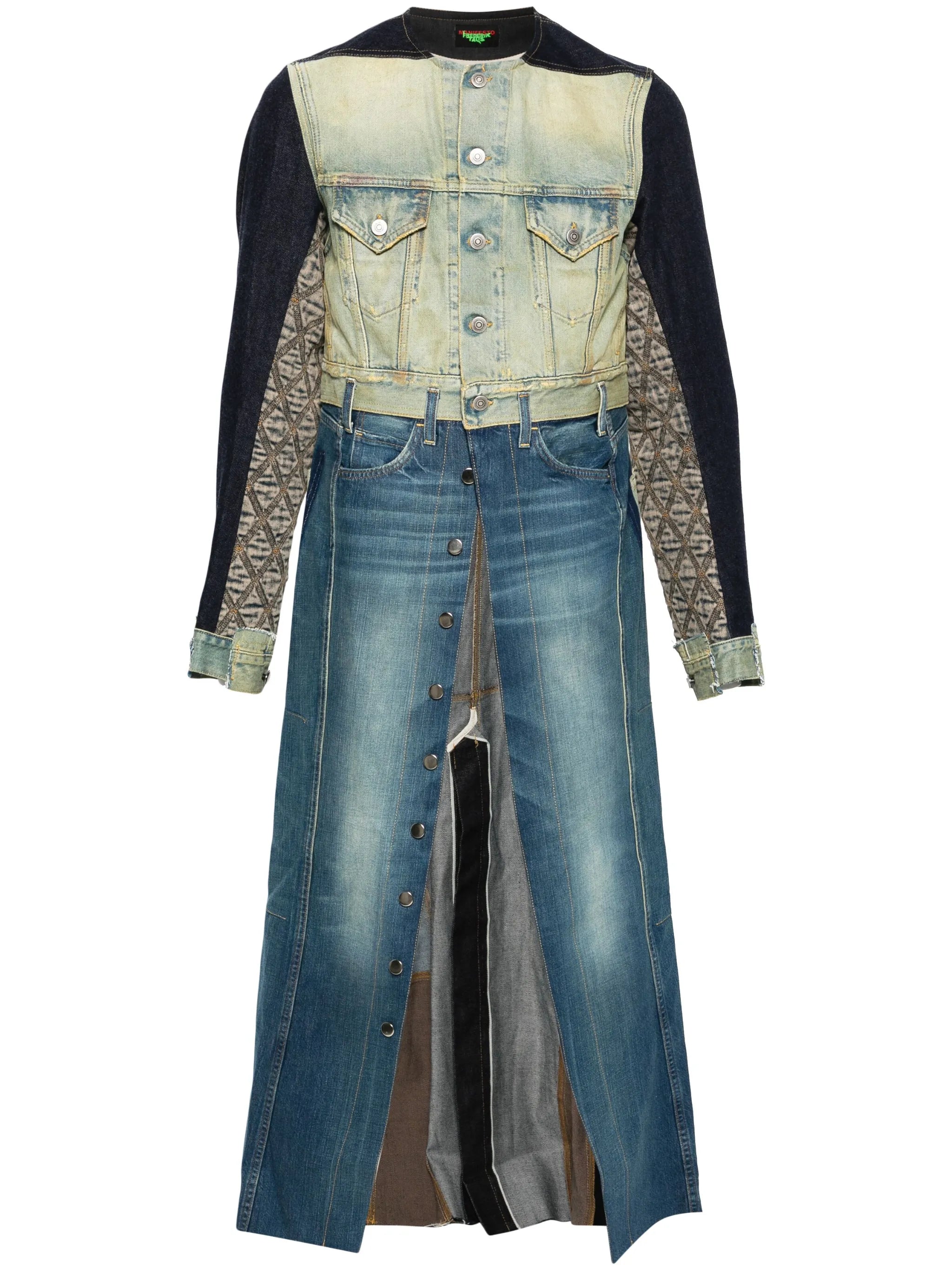 Justa panelled denim coat
