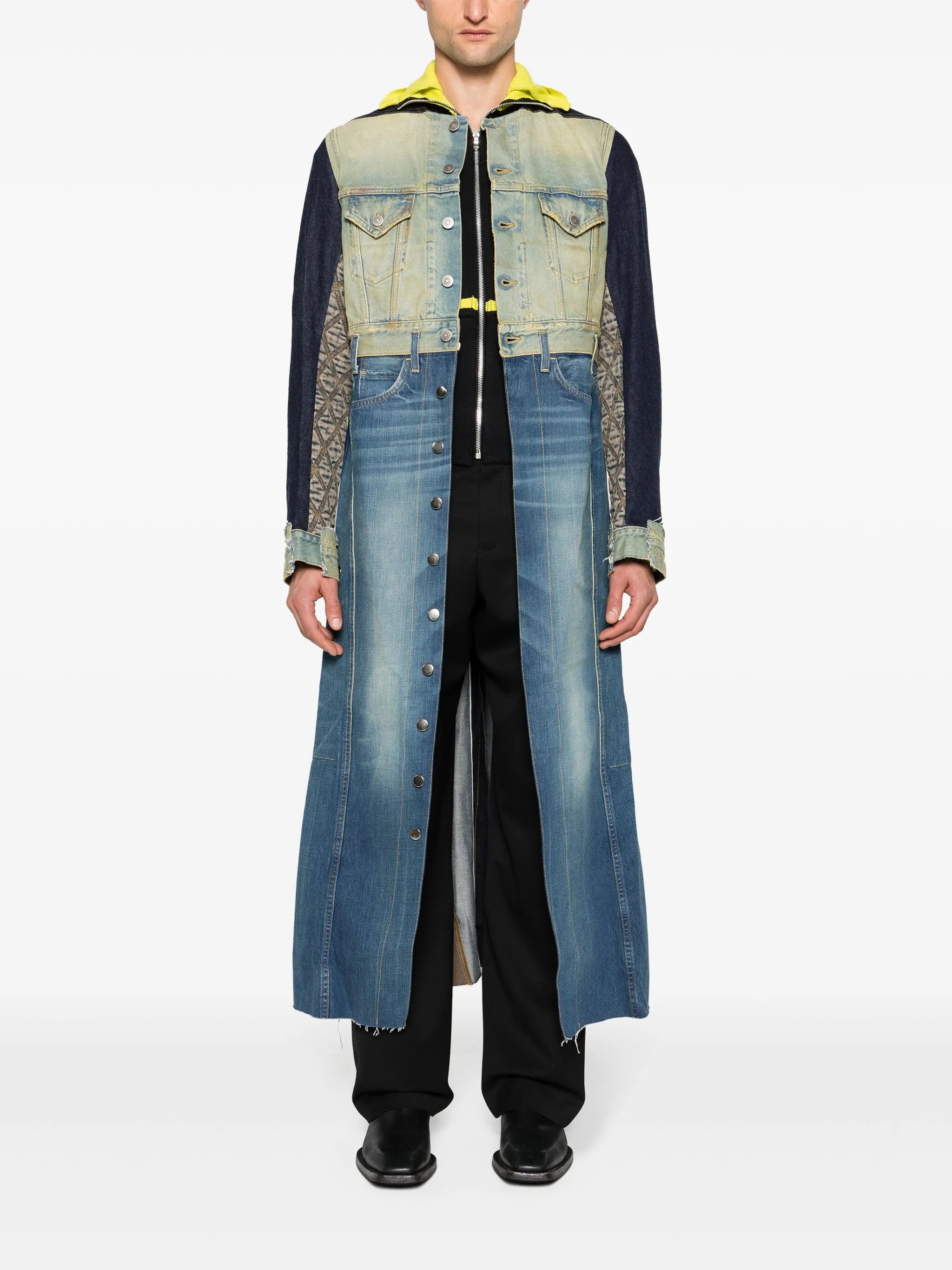 Justa panelled denim coat