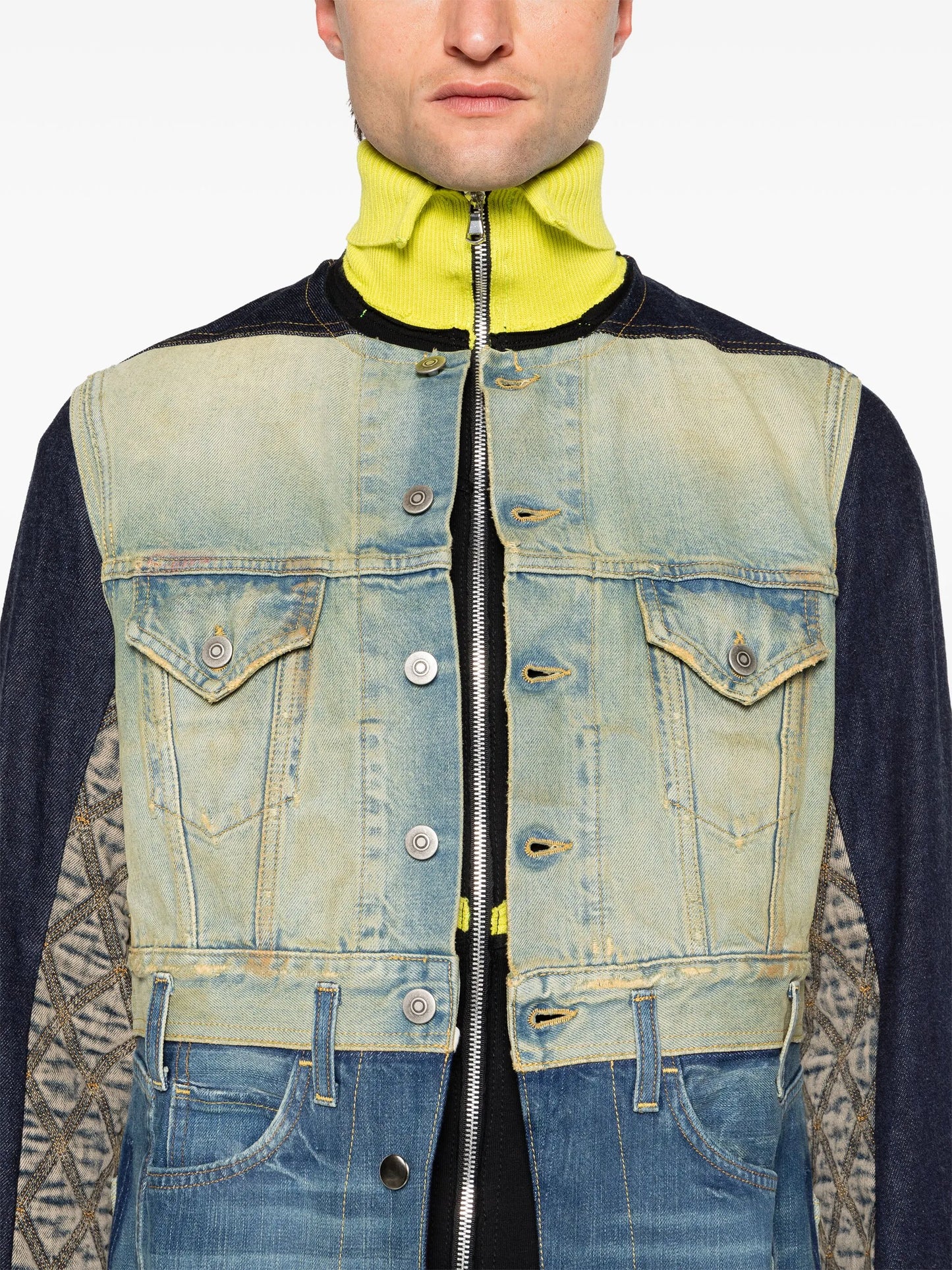 Justa panelled denim coat